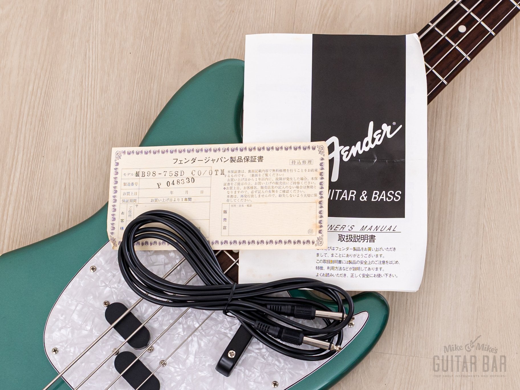 2002 Fender Competition Mustang Bass '69 Vintage Reissue MB98-75SD/CO Ocean Turquoise w/ Hangtags, Japan CIJ