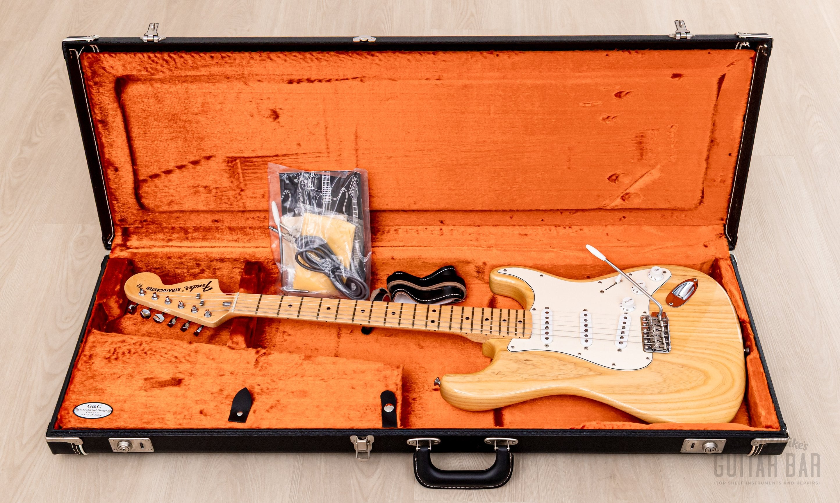 2006 Fender American Vintage ‘70s Stratocaster Natural Ash w/ Case, Tags & Abby Ybarra Pickups, Yamano