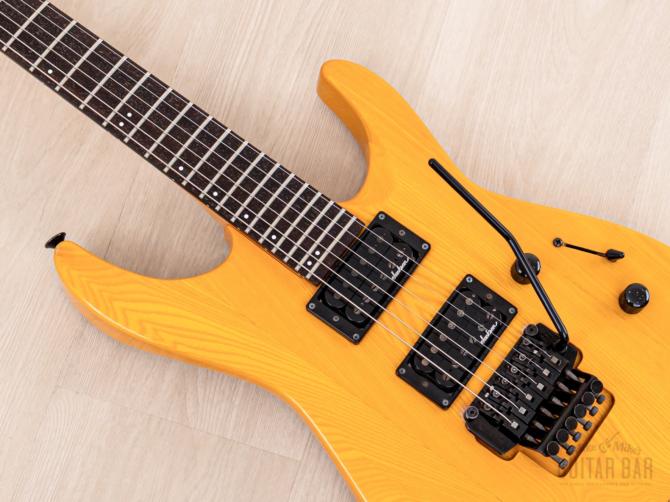 1991 Charvel Jackson Super Dinky SDK-085-HH See-Through Amber, Japan