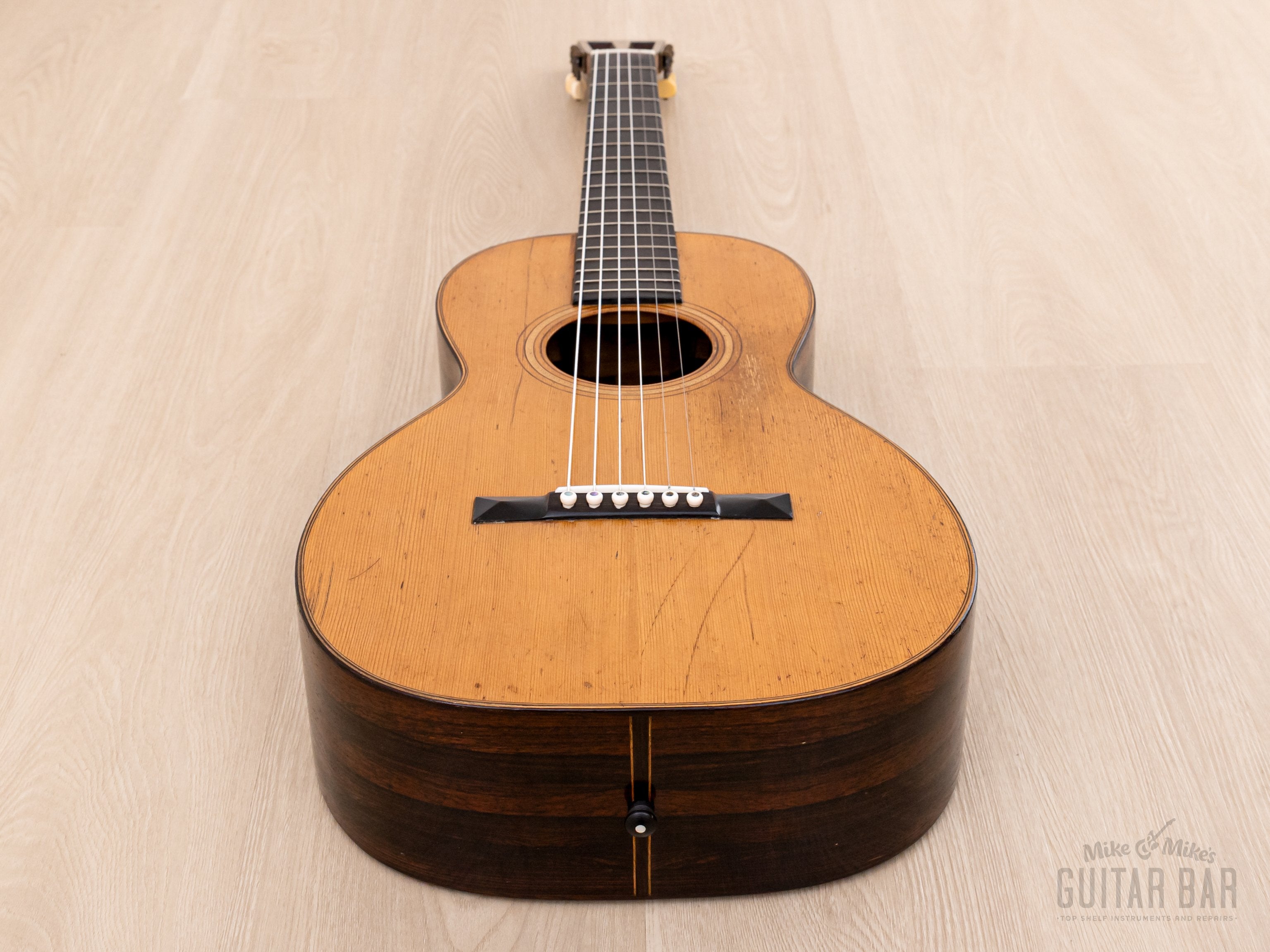1870s Martin 2-20 Vintage Fan-Braced Acoustic Guitar, Adirondack Spruce & Brazilian Rosewood w/ Case