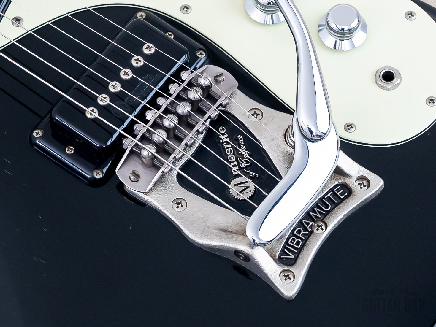 1990s Mosrite Ventures Model Super Custom '65 Black w/ Vibramute & Cas