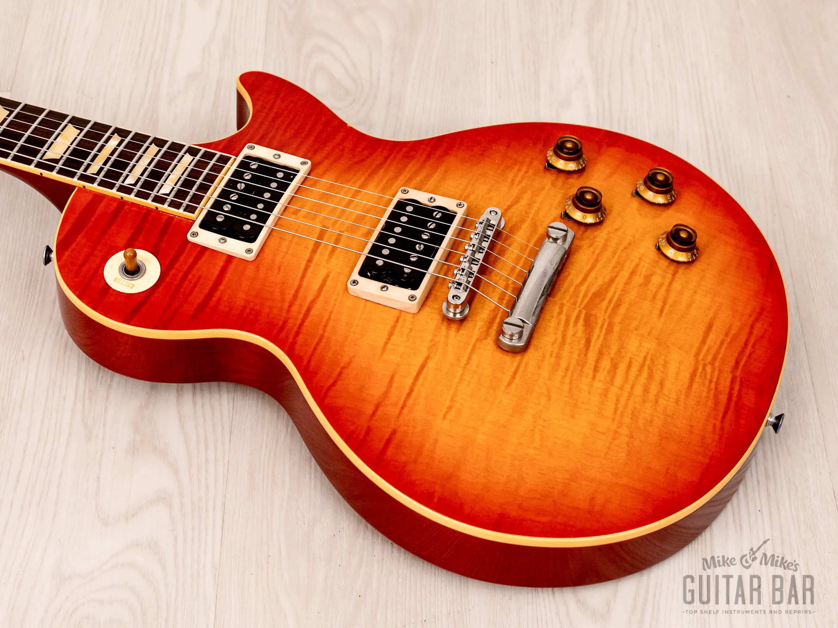 1993 Orville by Gibson Les Paul Standard LPS-59R Cherry Sunburst Flame Top Burst w/ 57 Classic PAFs, Japan Fujigen