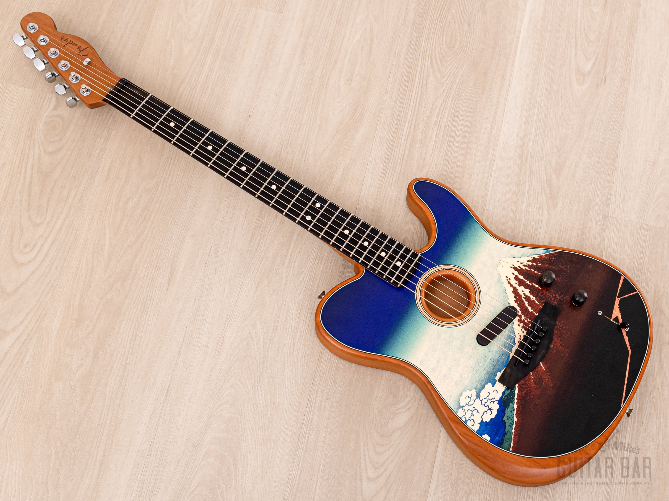 2023 Fender American Acoustasonic Telecaster Tokyo Flagship Limited Edition Hokusai Mt Fuji