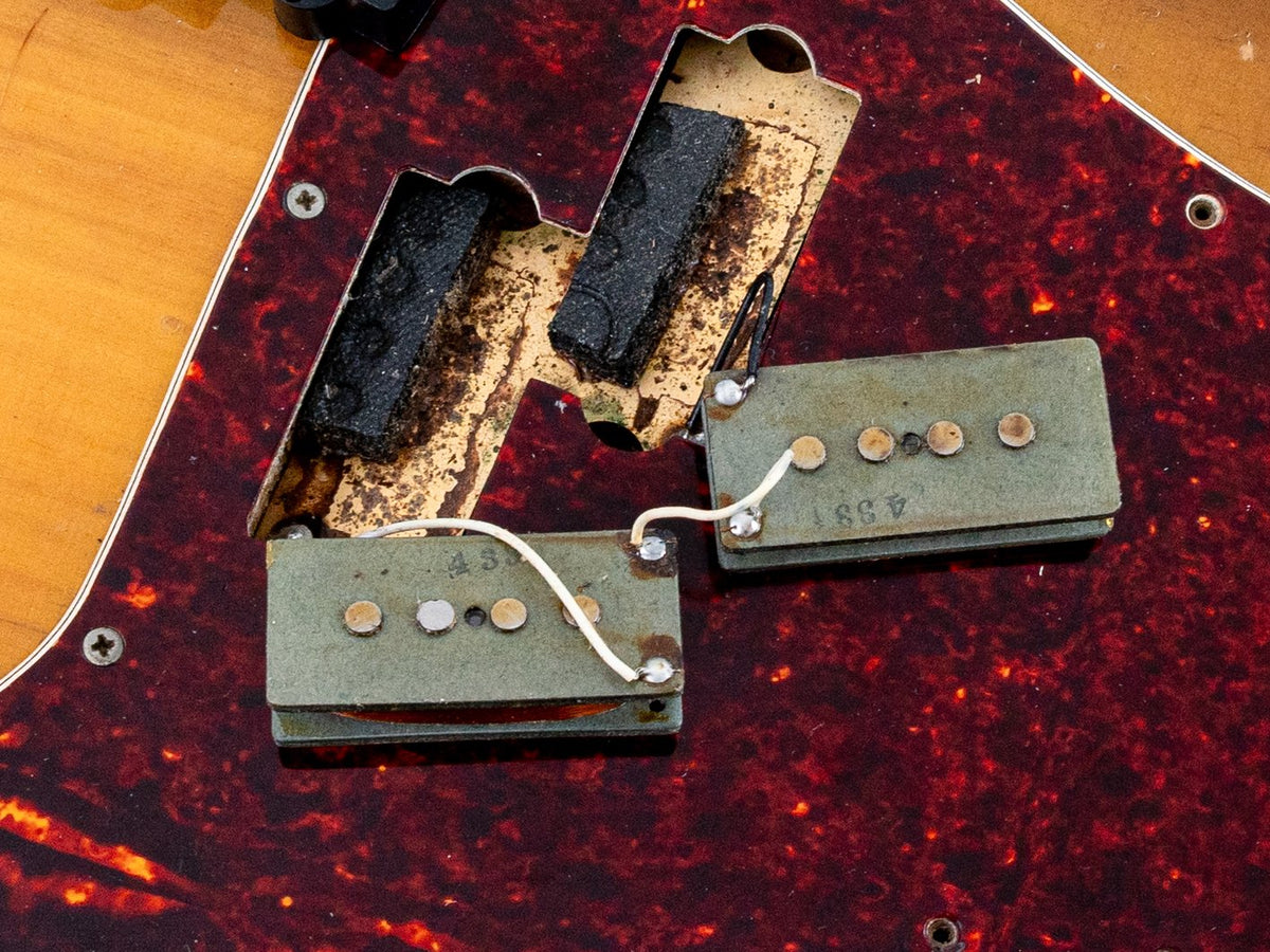 1971 Fender Precision Bass pickup underside