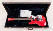 Mosrite 40th Anniversary in its open faux alligator hardshell case