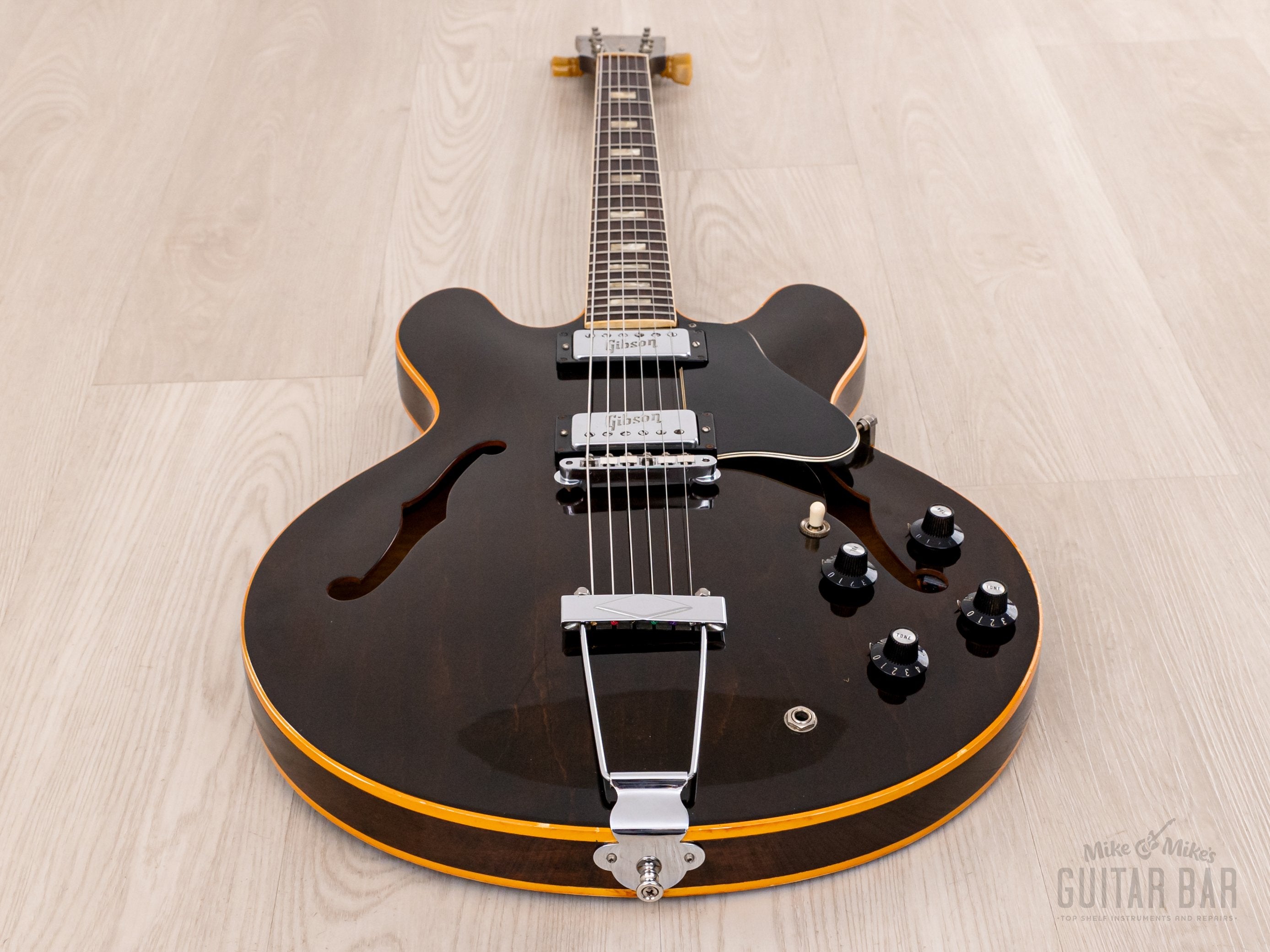 1971 Gibson ES-335 TDW Vintage Semi-Hollow Guitar Walnut w/ T Tops, Embossed Covers, Case