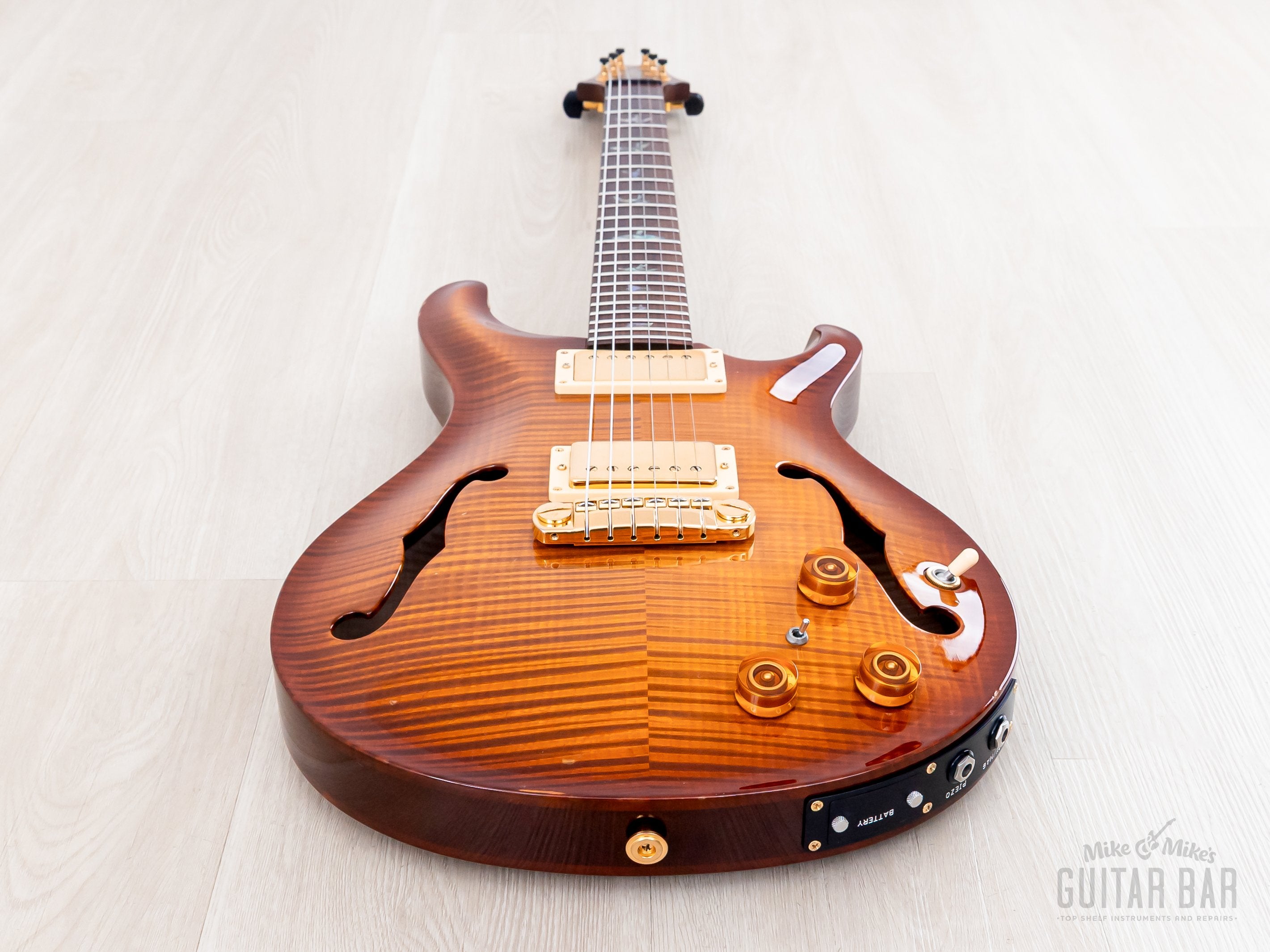 2004 Paul Reed Smith Hollowbody II Piezo Artist Package Violin Amber B