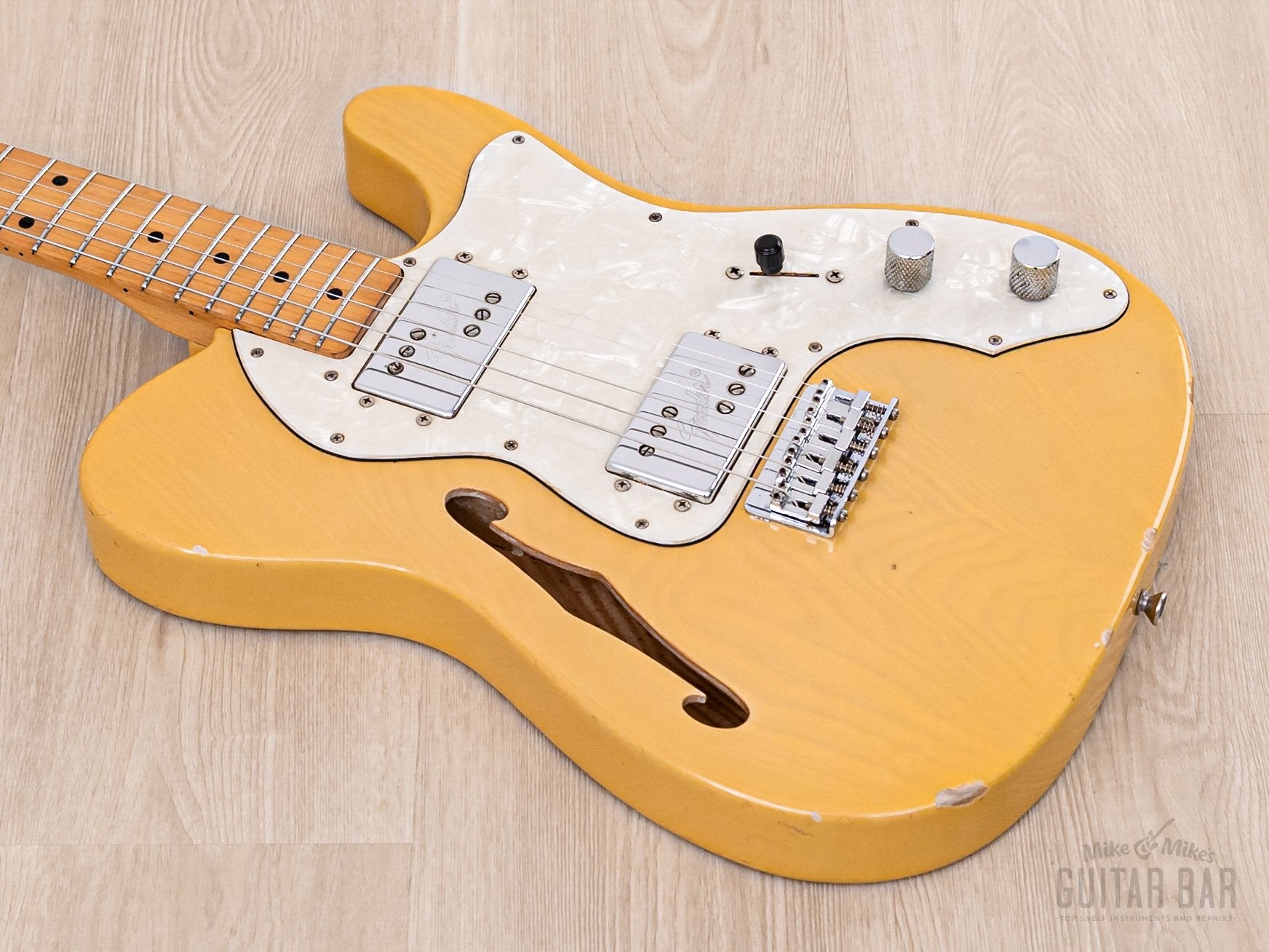 1983 Fender JV Telecater Thinline ‘72 Vintage Reissue TN72-70 Butterscotch w/ Wide Range, Japan MIJ Fujigen