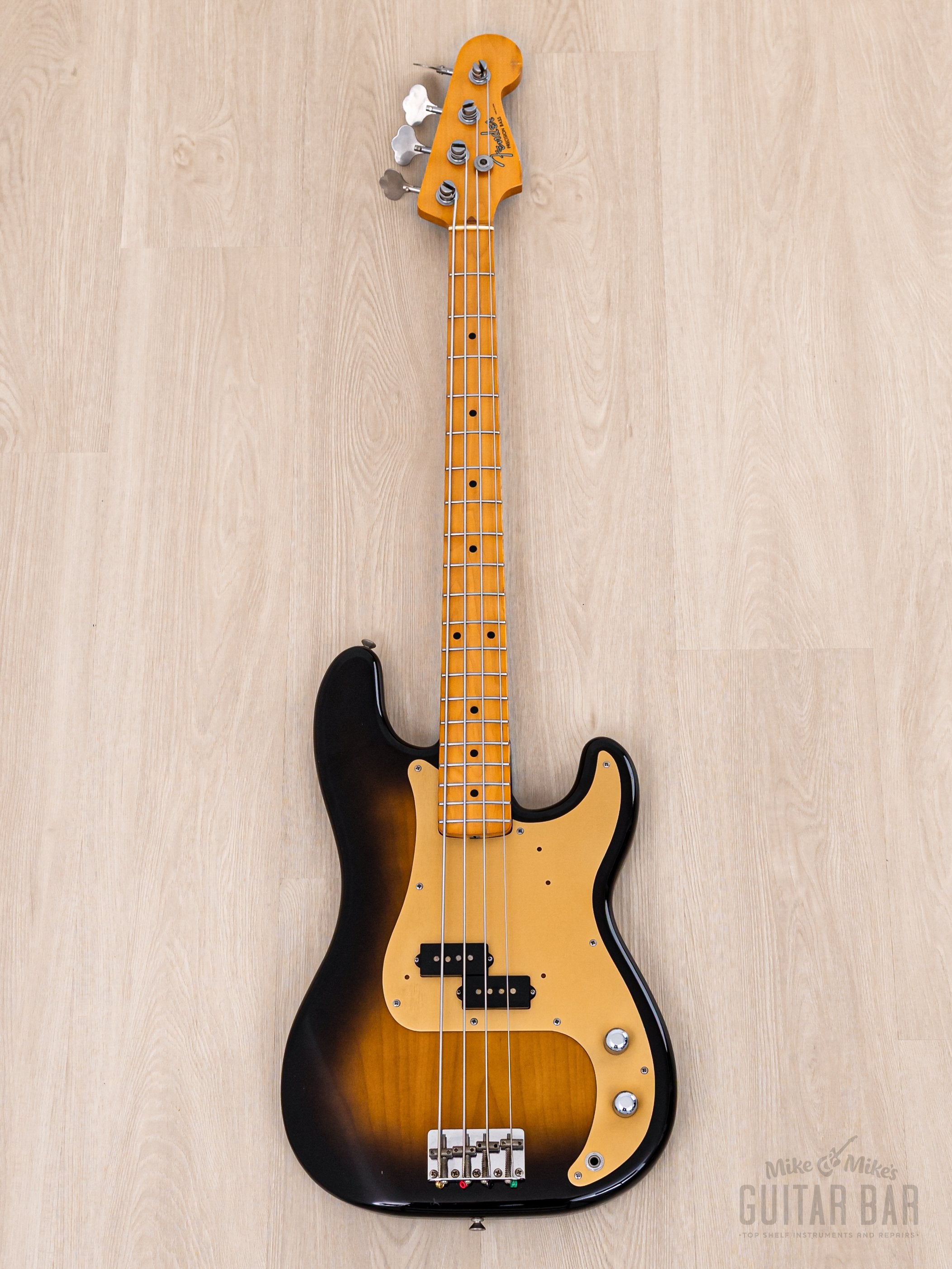 1982 Fender JV Precision Bass '57 Vintage Reissue PB57-95 Sunburst Lacquer w/ Fullerton USA Pickup, Japan MIJ Fujigen