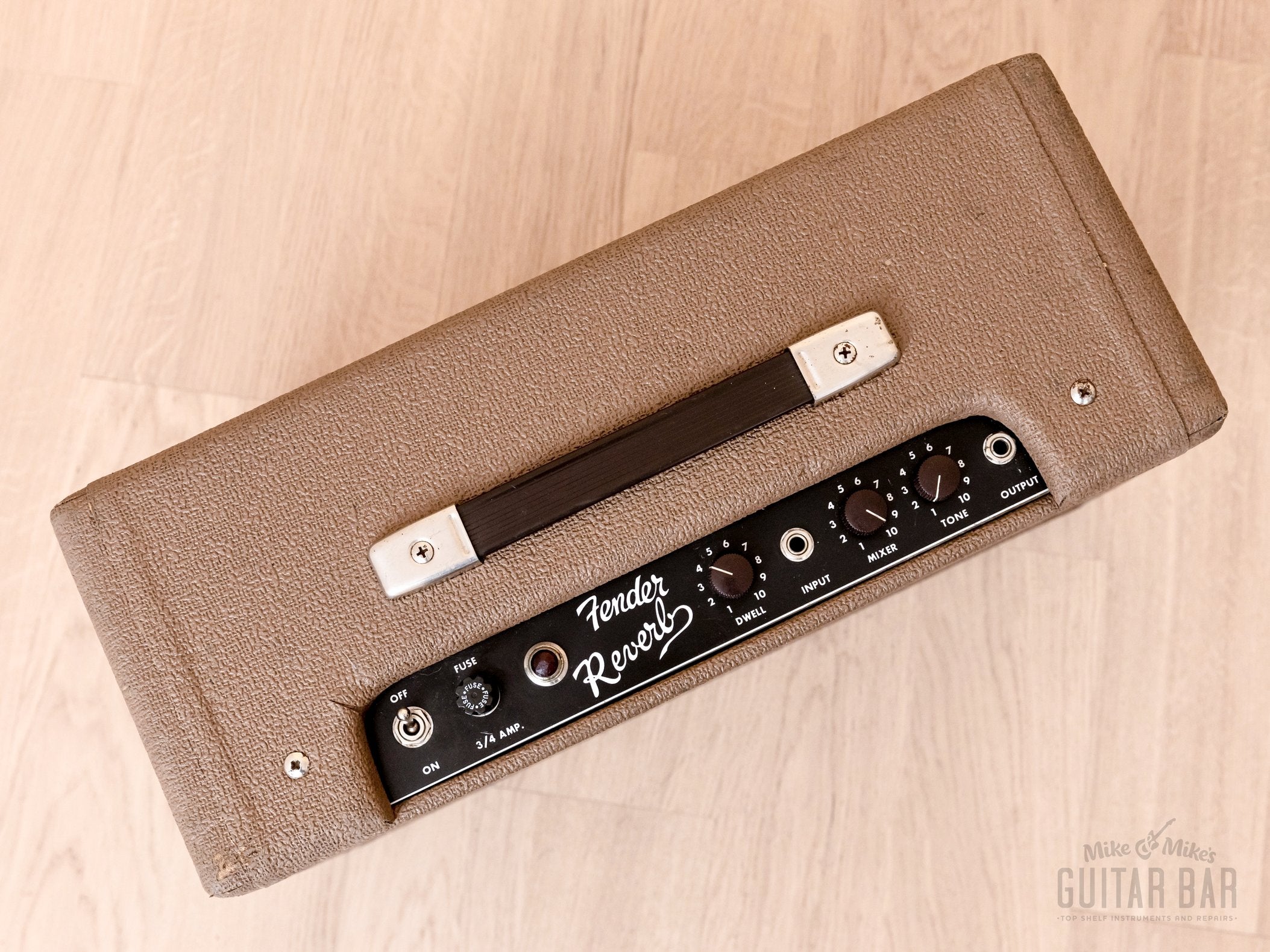 1964 Fender Reverb Unit Pre-CBS Vintage Tube Tank 6G15 Circuit, Brown