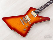 1981 Ibanez Destroyer II DT400 Cherry Sunburst flame maple top, front body