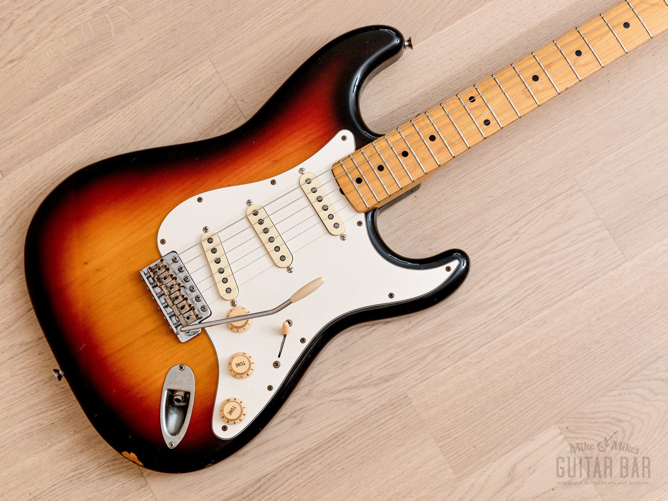 1980s Fender Stratocaster Partscaster ST57 & ST62 Sunburst w/ USA Pickups, Japan MIJ Fujigen