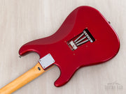 1984 Tokai Goldstar Sound TST-70 Metallic Red, back of body, angled