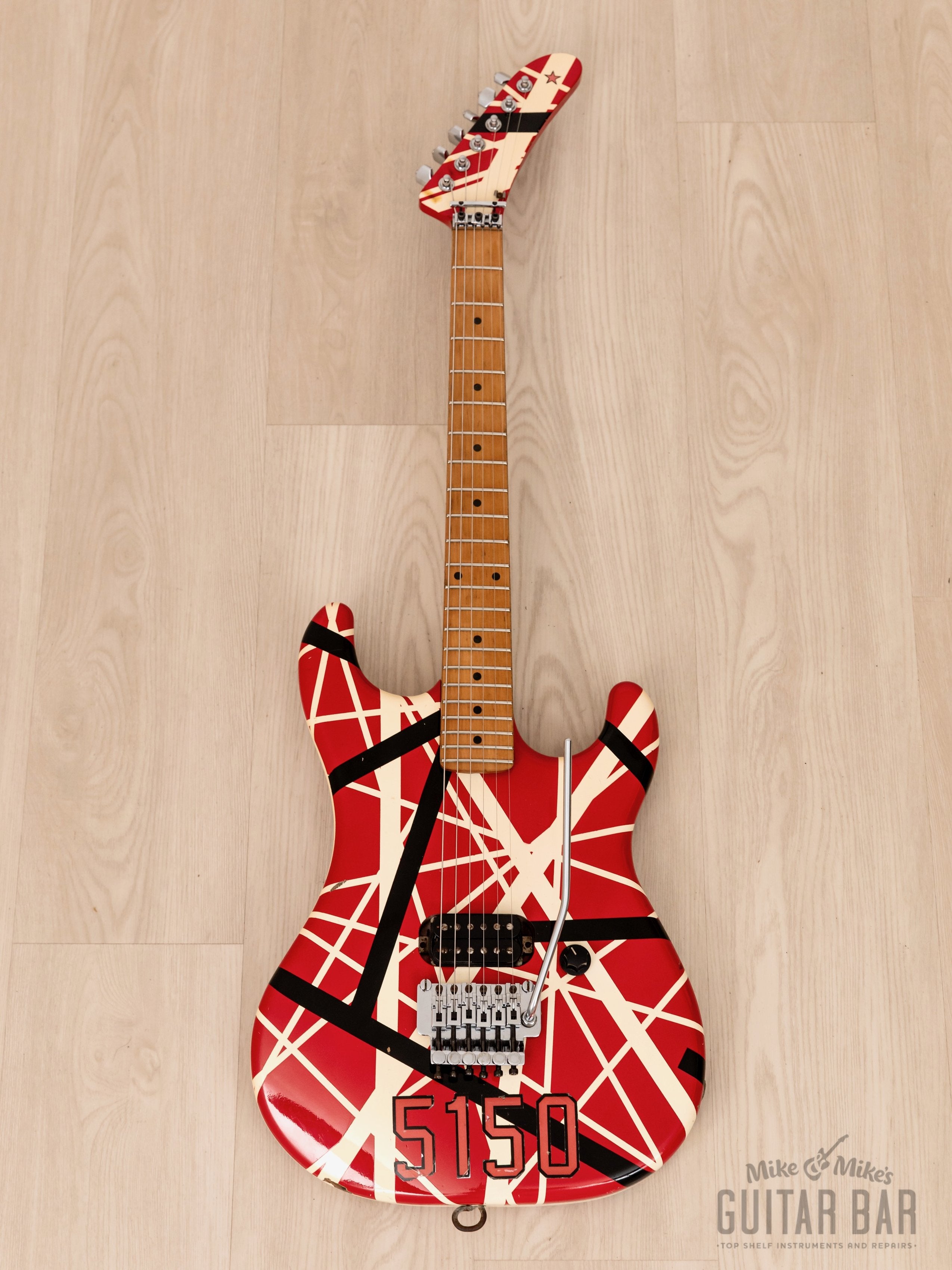 1990s ESP EVH Frankenstrat 5150 VH-250 Striped w/ Floyd Rose, Japan