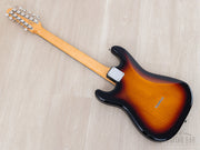 2024 Fender Stratocaster XII 12-string Sunburst, back angled view