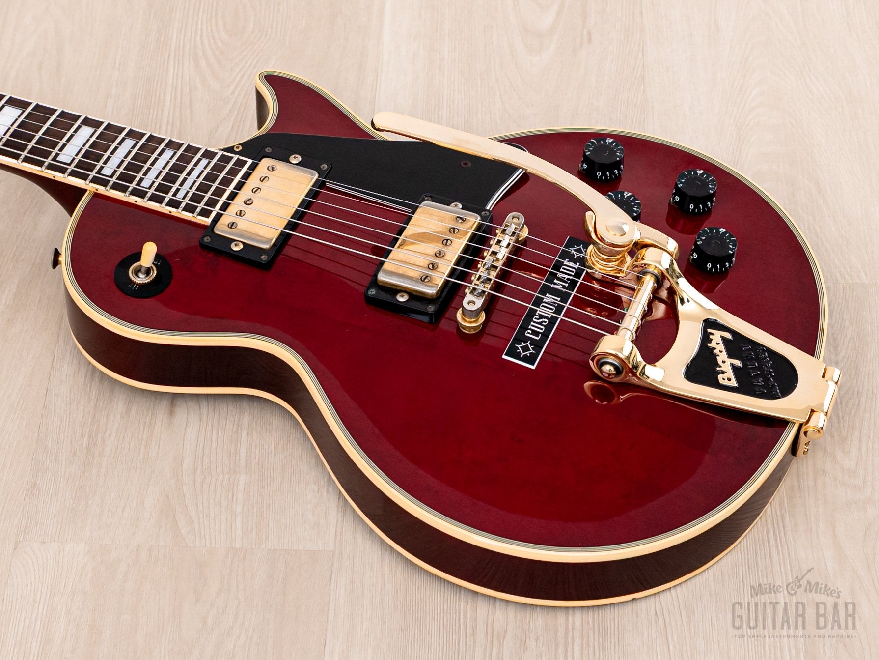 1988 Orville By Gibson Les Paul Custom Wine Red w/ Bigsby, Bill Lawrence Pickups & Case