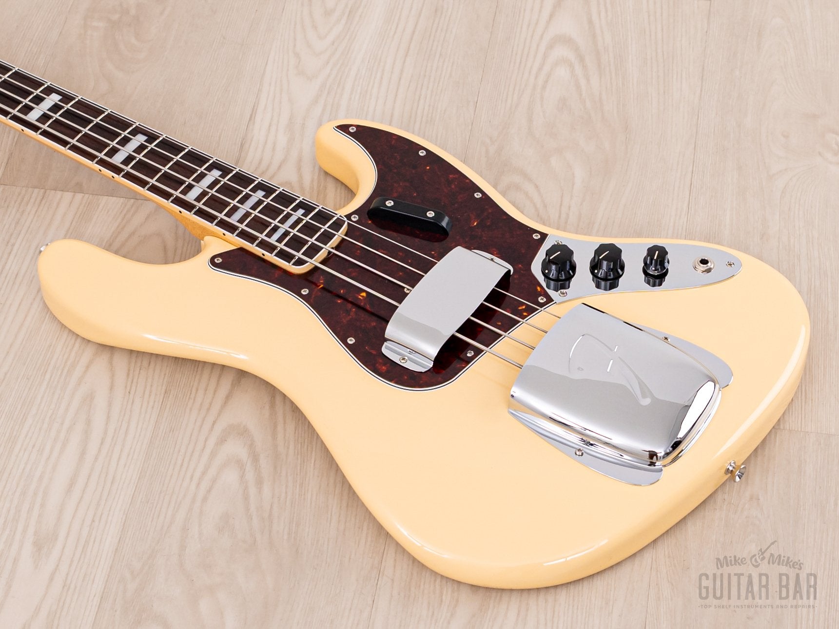 2024 Fender Traditional II Late 60s Jazz Bass FSR Vintage White w/ Blocks & Binding, Japan MIJ