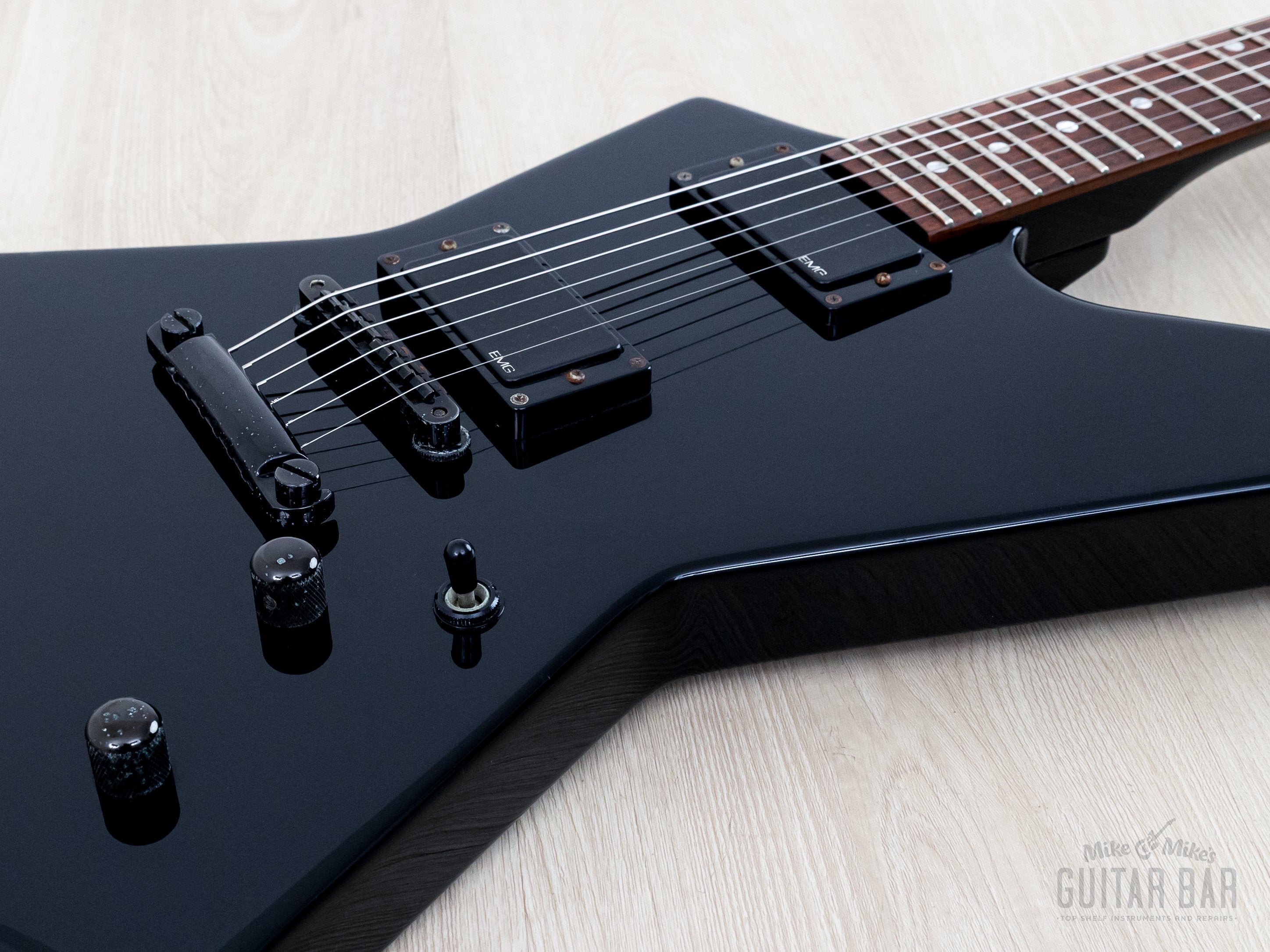 ESP テレキャスタータイプ EMGピックアップ 1998 ESP Custom EXP Explorer Black w/ EMG 81 w/ Case