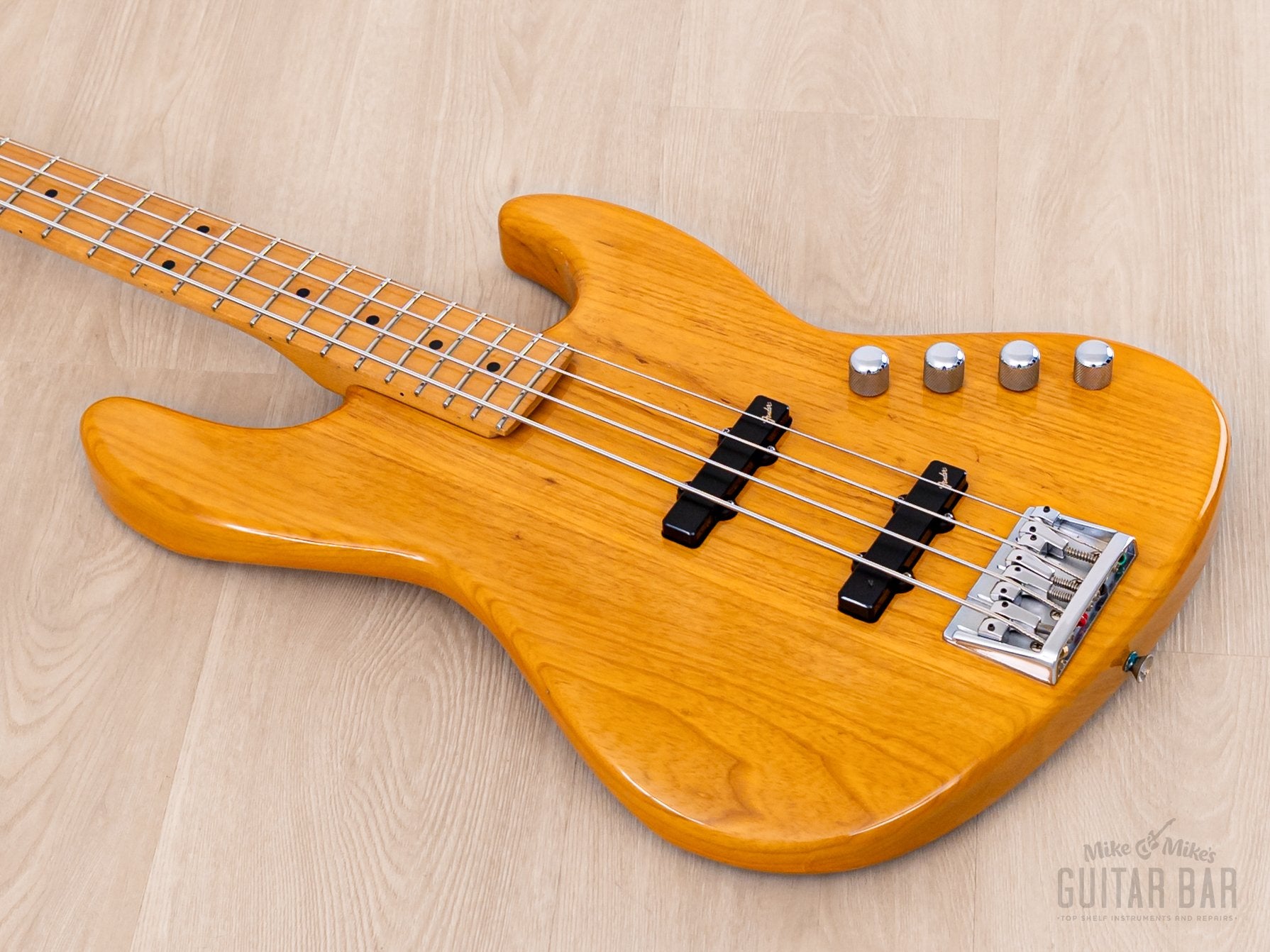 1989 Fender Jazz Bass JBR-800 w/ Active Preamp, Natural Ash