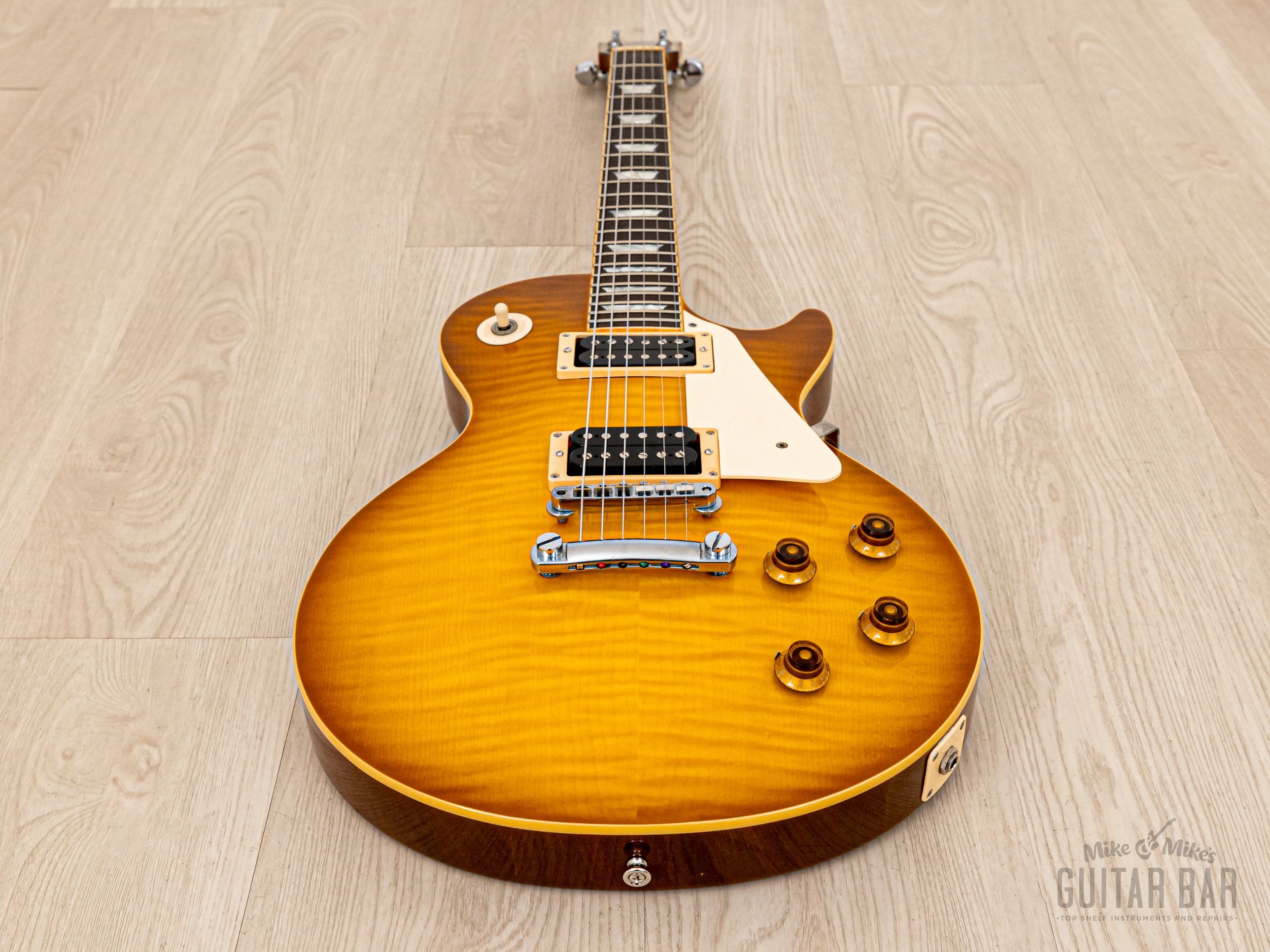 1990s Burny Super Grade RLG-70 '59 Model Burst Lemon Drop w/ Case, Japan Fernandes