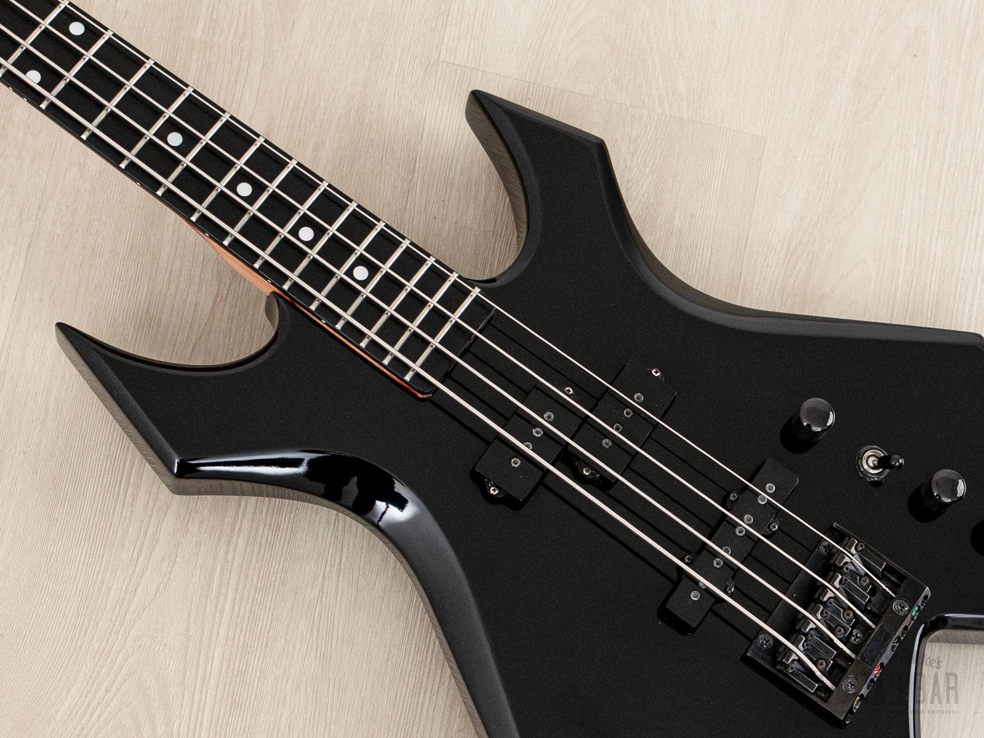 1989 BC Rich Warlock Bass NJ Series WB-857 Vintage PJ Black, Japan