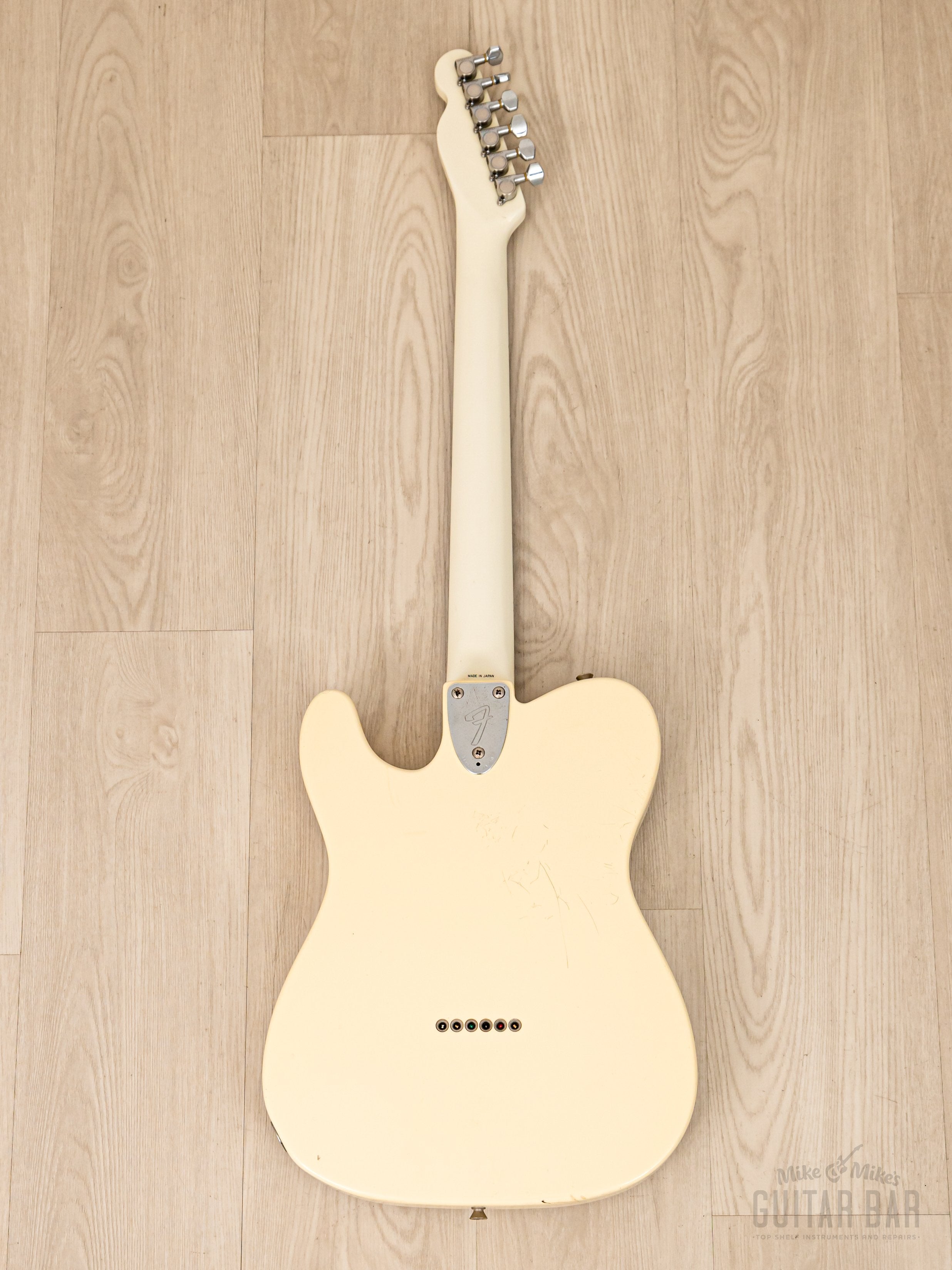 1990 Fender Order Made Telecaster Custom TC72 White, Non-Catalog w/ Leopard Guard, Japan MIJ Fujigen