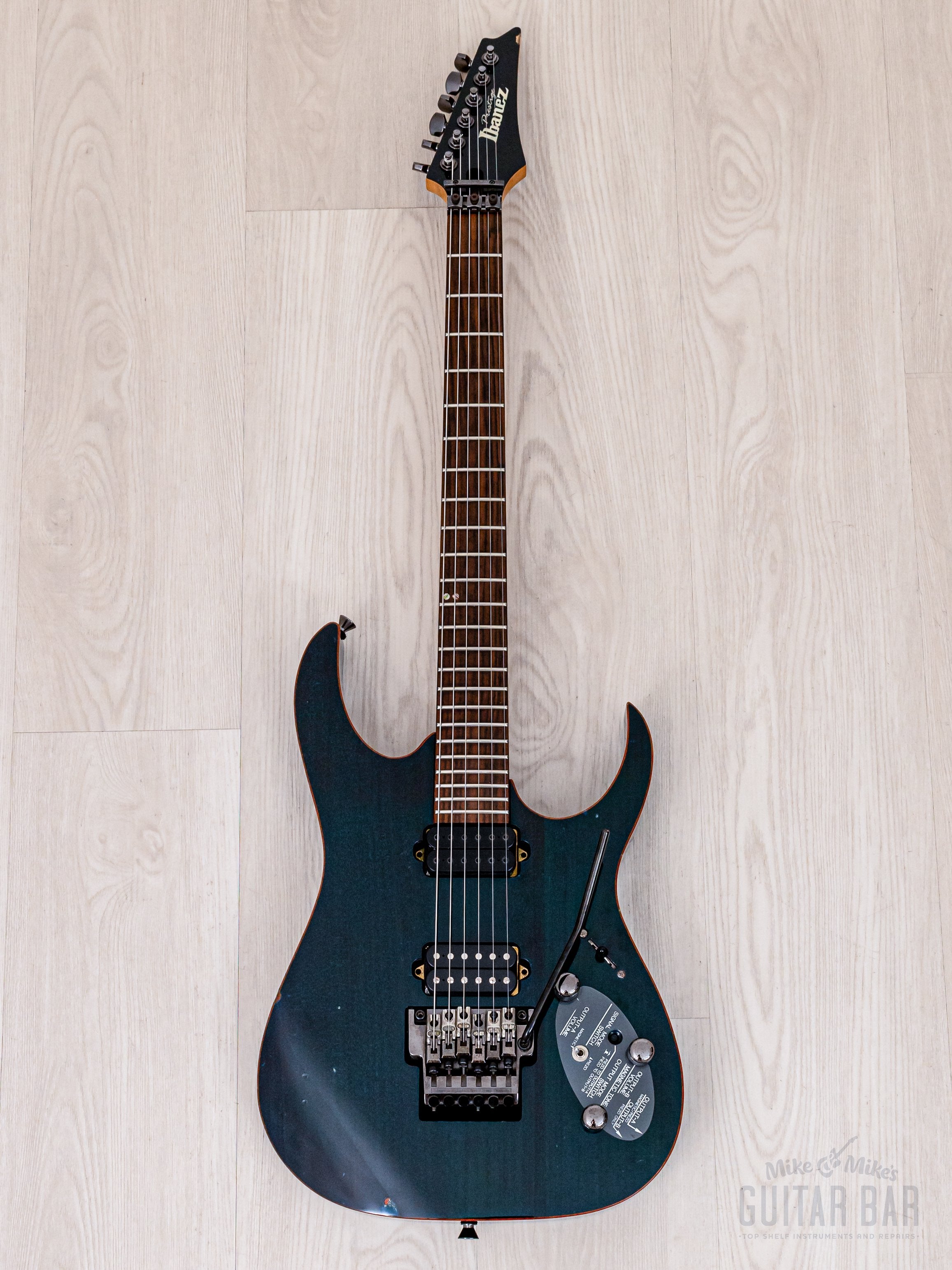 2000 Ibanez Prestige RG2020X Transparent Light Blue w/ DiMarzio + Piez