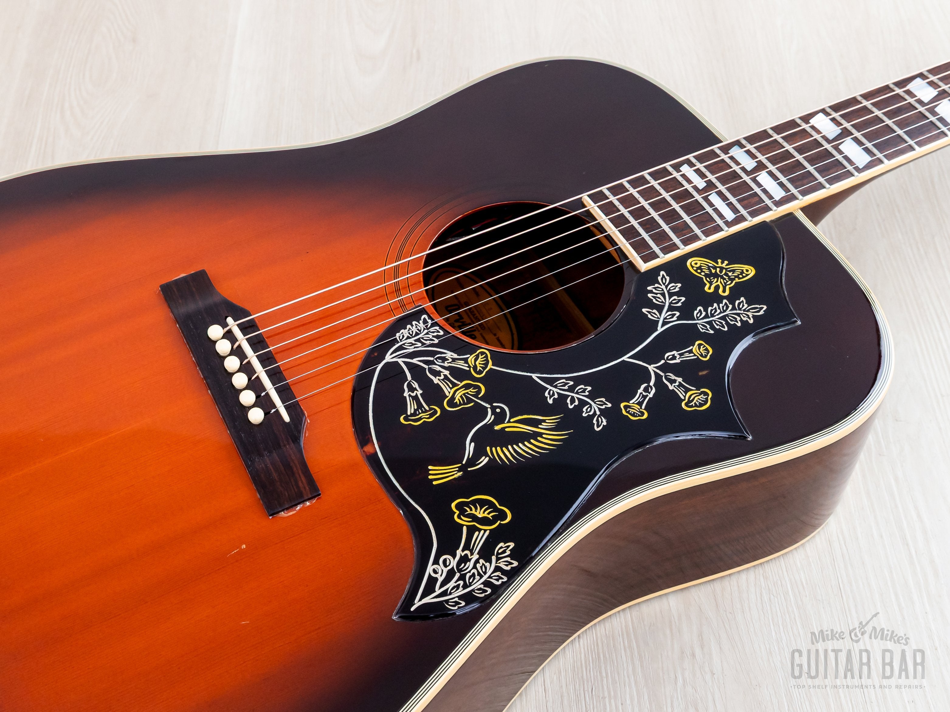 1992 Orville by Gibson Hummingbird Vintage Sunburst Dreadnought Acoust