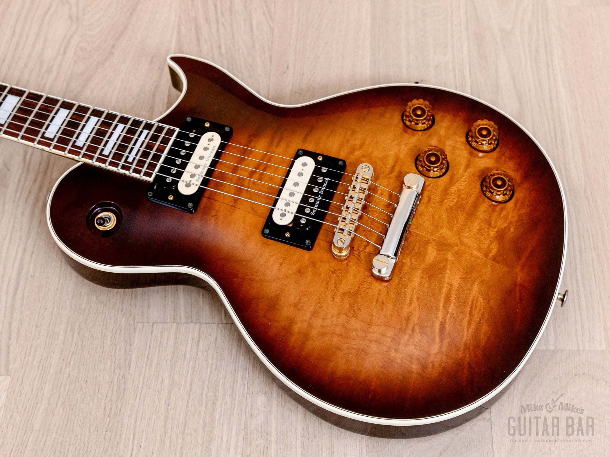 Aria Pro II PE-85R Electric Guitar Flame Top Tobacco Sunburst w/ Seymour Duncan, Japan