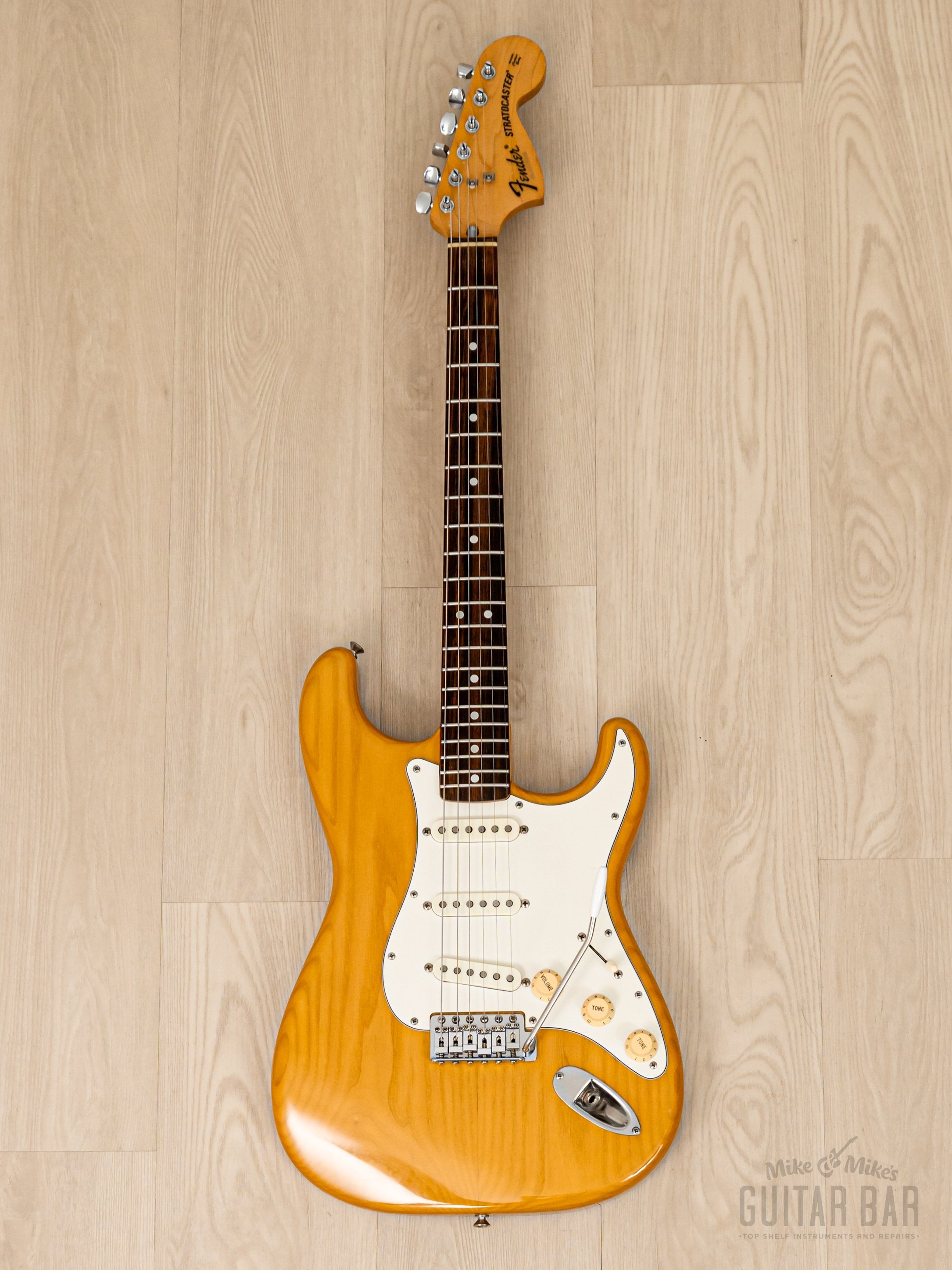 1986 Fender '72 Stratocaster ST72-115 Natural Ash, Near-Mint w/ USA Pickups  & Case, Japan MIJ Fujigen