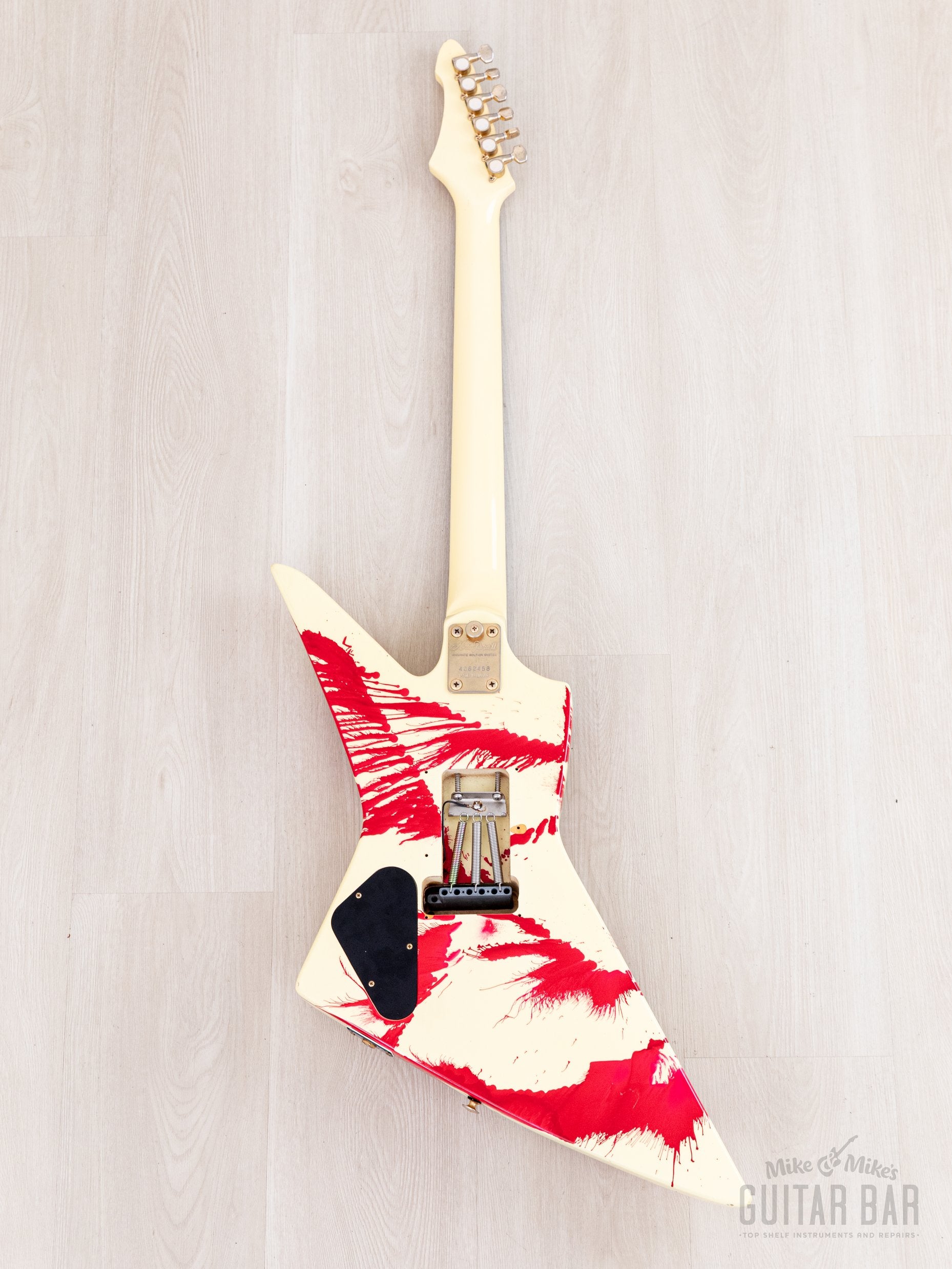 1984 Aria Pro II ZZ Custom Bloody White w/ Gold Hardware & Floyd, Japa