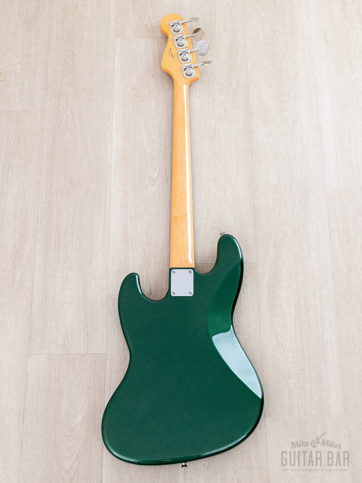 2023 Fender Traditional '60s Jazz Bass Aged Sherwood Green Metallic, full back