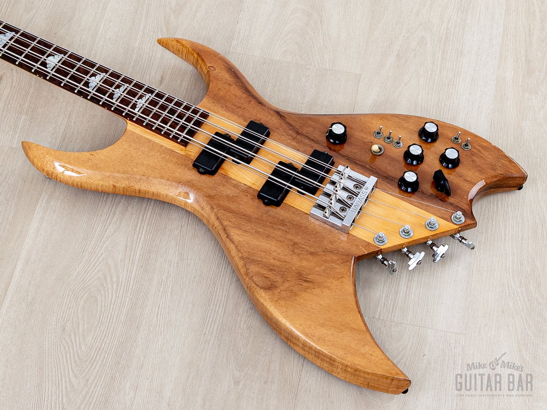 1978 BC Rich Bich 8-String Vintage Neck Through Bass Natural Koa w/ Ca