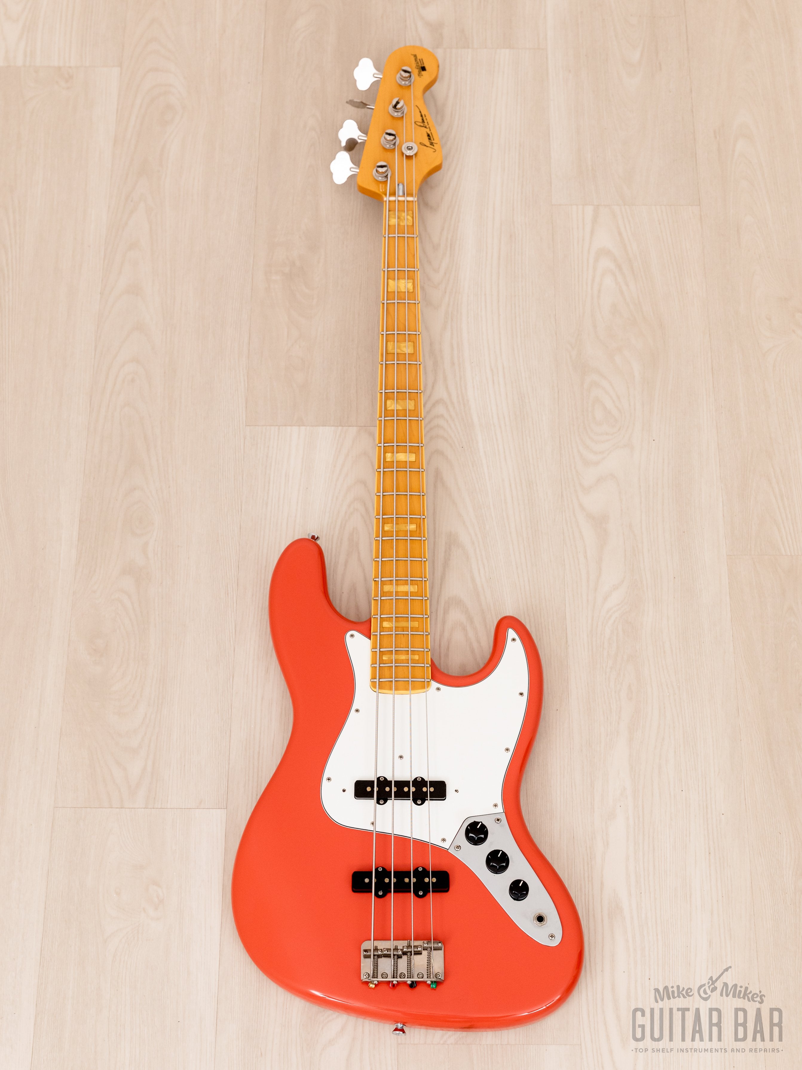 2001 ESP-Made Seymour Duncan DJ-110M75 Jazz-Style Bass Fiesta Red, Japan