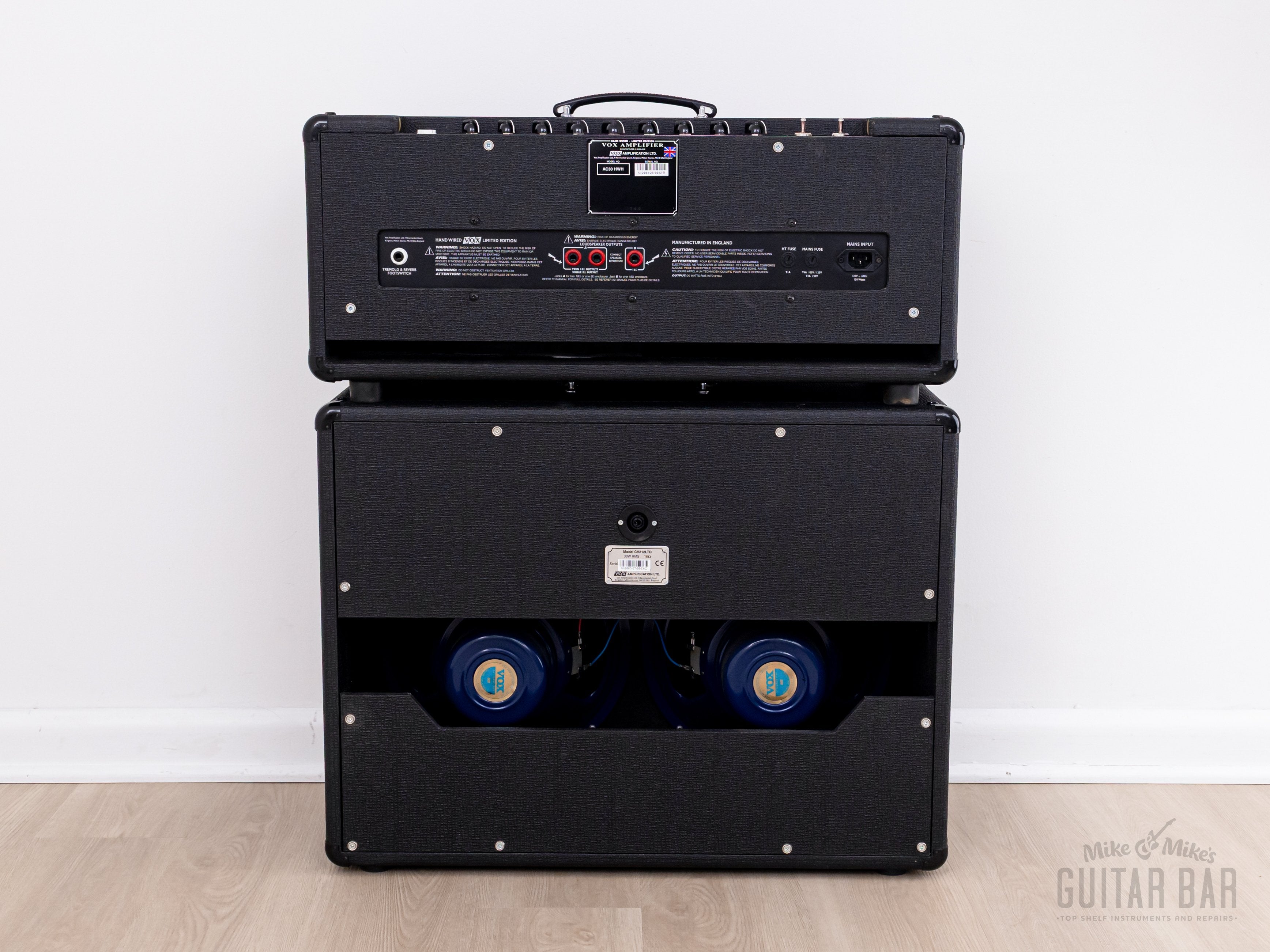 2003 Vox AC30HWH Limited Edition Hand-Wired Top Boost Head & 2x12 Speaker Cab w/ Celestion Blues, UK Made, AC30