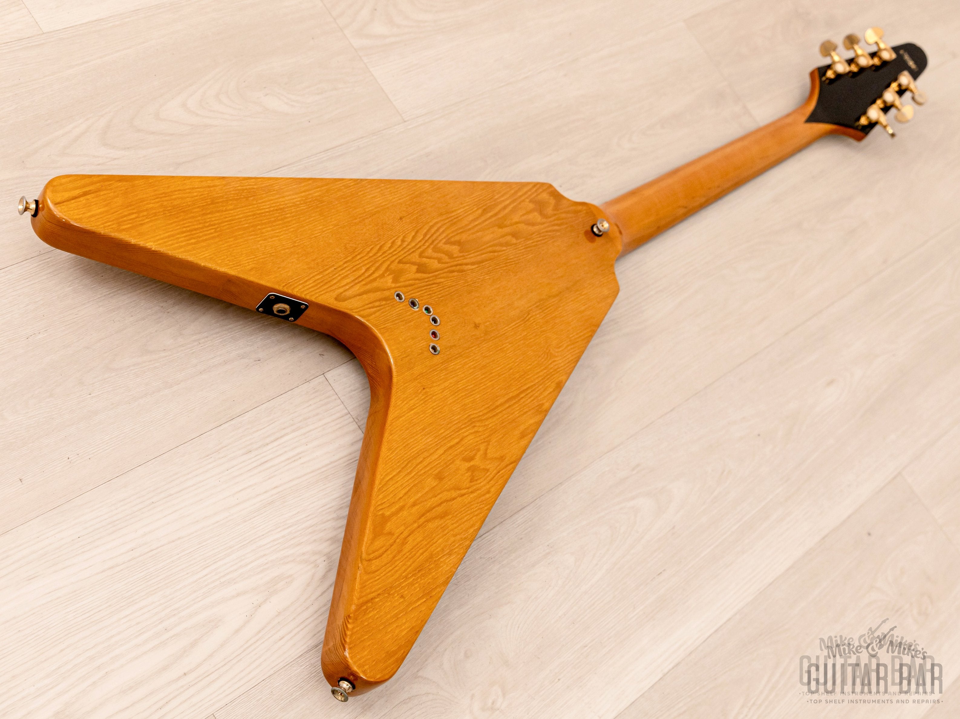 1978 Greco FV-900 Flying V Vintage Guitar Natural w/ Case, Japan Fujigen, Rocket Roll Sr