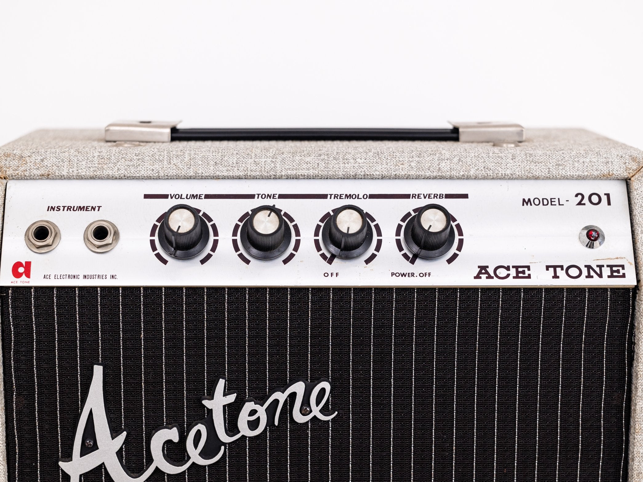1960s Ace Tone Model 201 Class A Vintage Tube Combo Amp 1x8 w/ Reverb & Tremolo, Fully-Serviced 117v, Japan