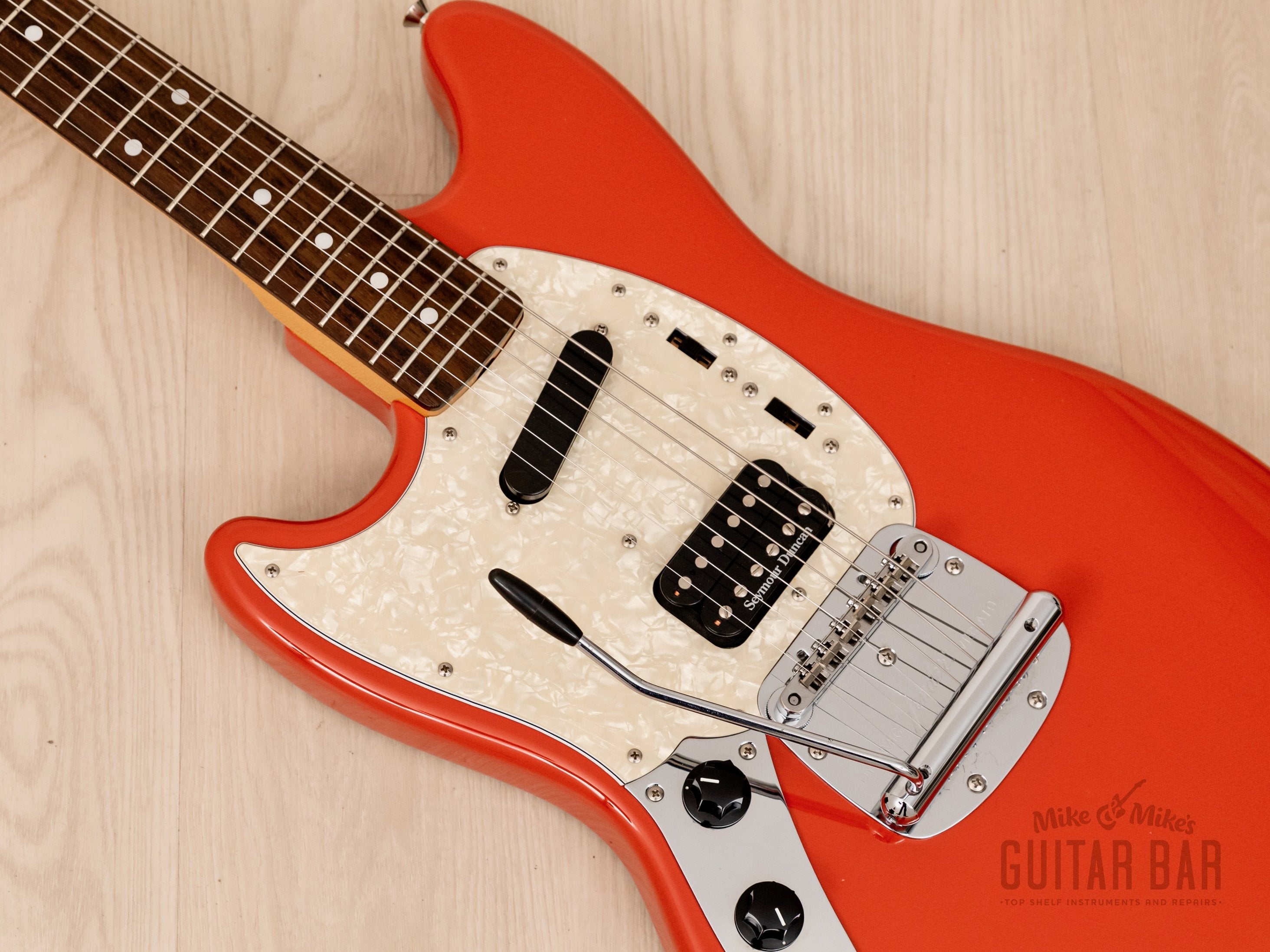 2012 Fender Kurt Cobain Mustang Left-Handed Fiesta Red w/ Seymour Duncan SH-4, Japan MIJ