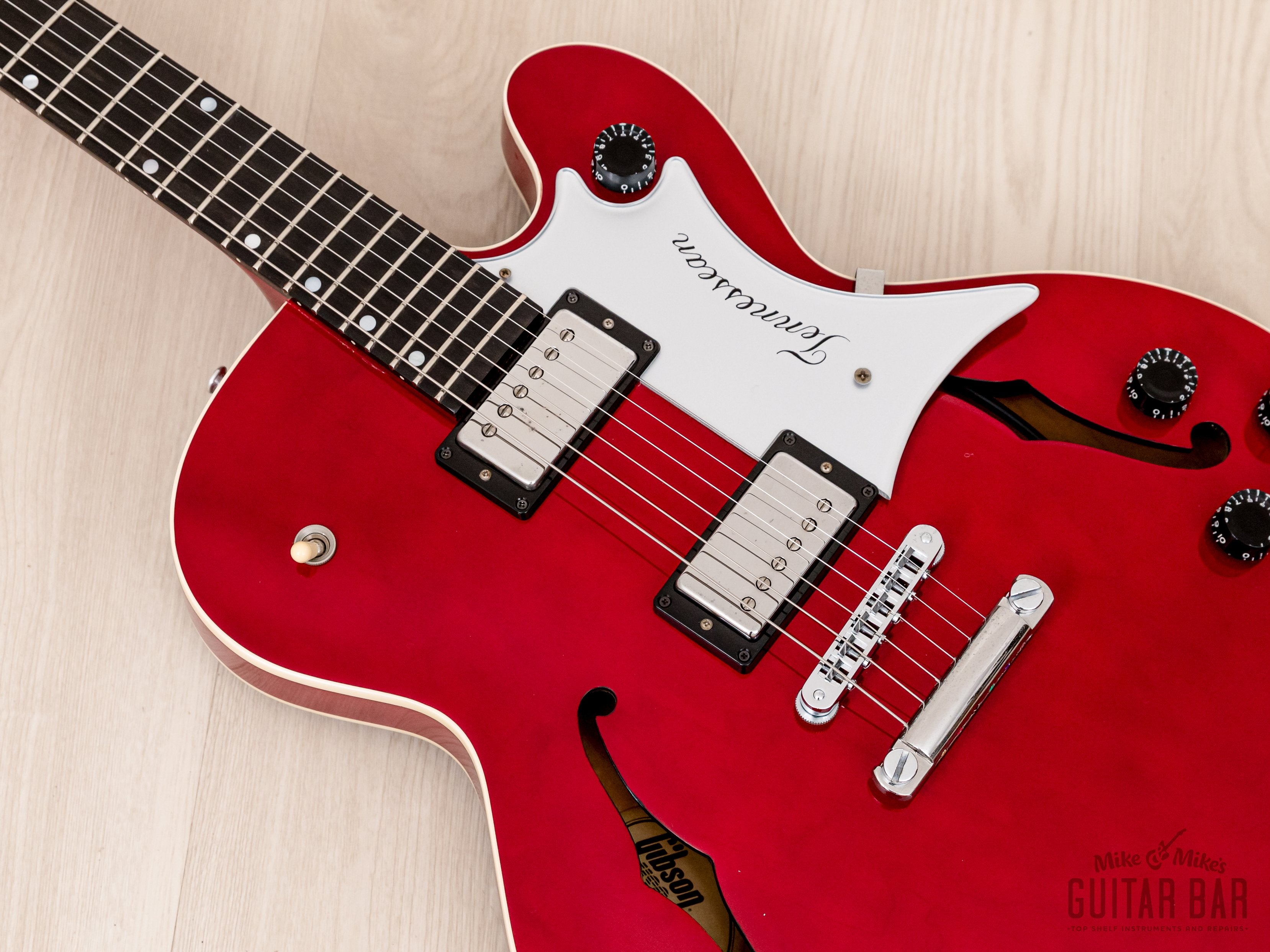 1990 Gibson Chet Atkins Tennessean Semi-Hollow Guitar Wine Red Near-Mint w/ Case & Tags, Yamano