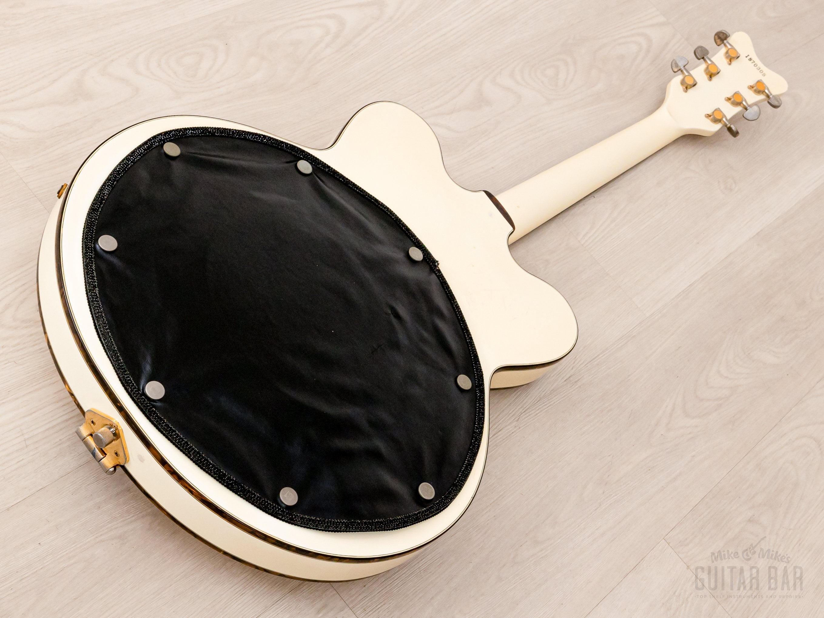 1987 Greco Super Real WF-140 White Falcon Vintage Guitar w/ Lacquer Finish, TV Jones, Case