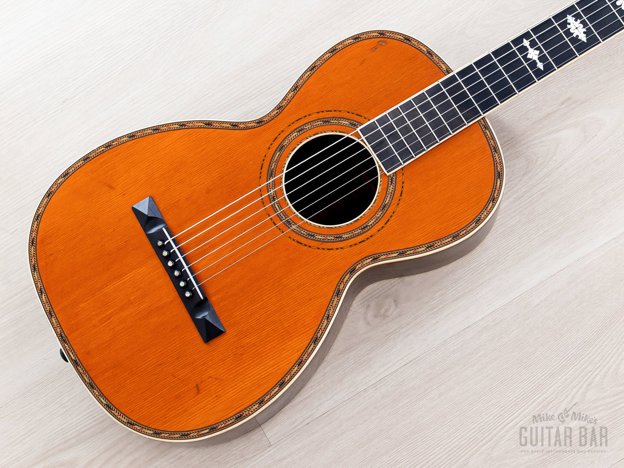 1890s Lyon & Healy Size 1 Vintage Parlor Acoustic Guitar, Adirondack Spruce & Brazilian Rosewood, Collector-Grade