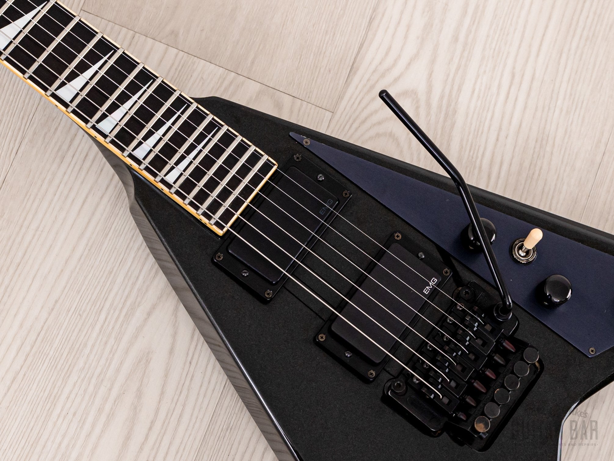 1991 Grover Jackson Randy Rhoads Custom V Metallic Black w/ EMGs, Case