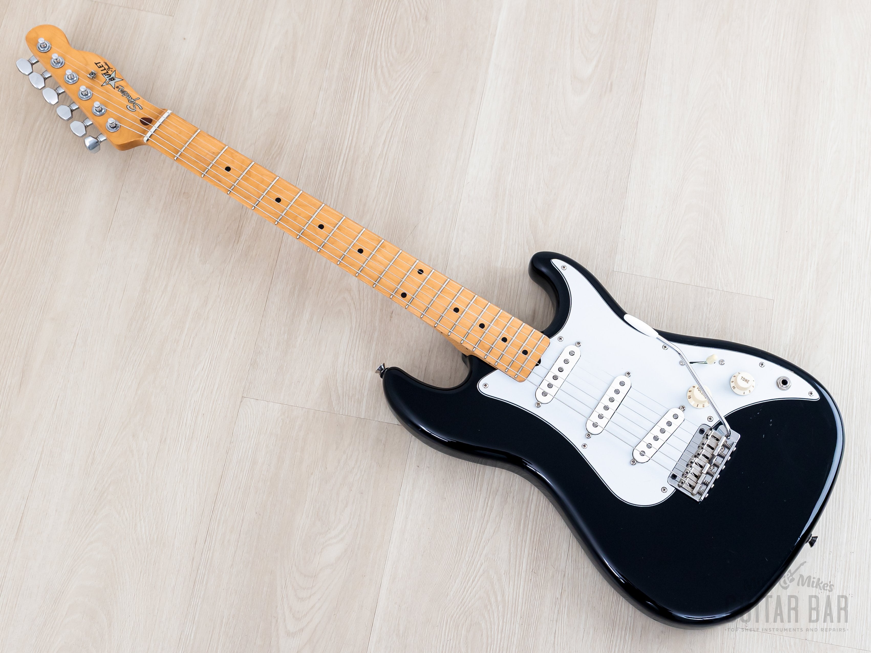 1986 Squier by Fender Bullet S3T (V2) Black w/ American Standard Picku