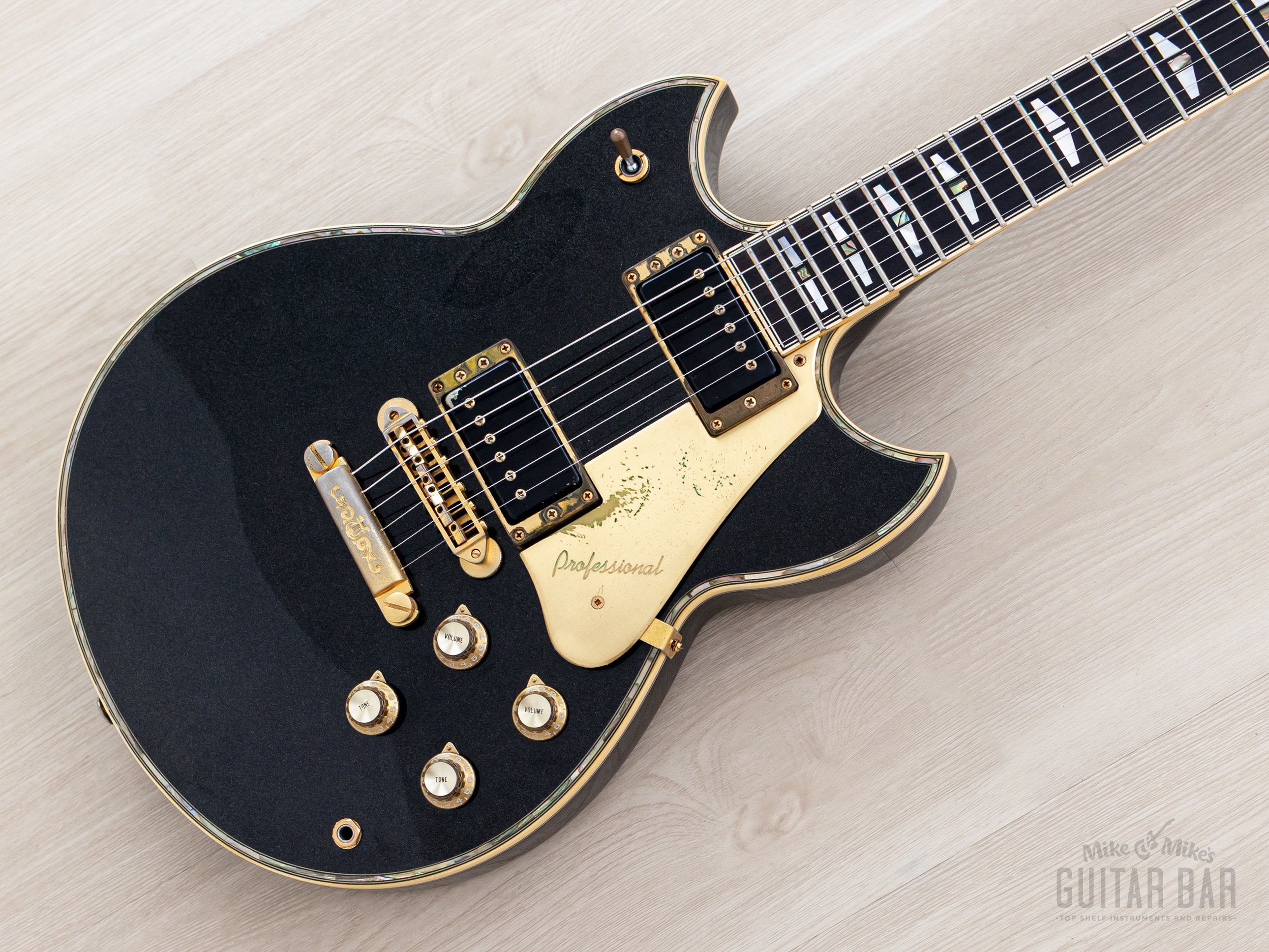 1987 Yamaha SG3000 Custom Metallic Black Vintage Neck Through Guitar w