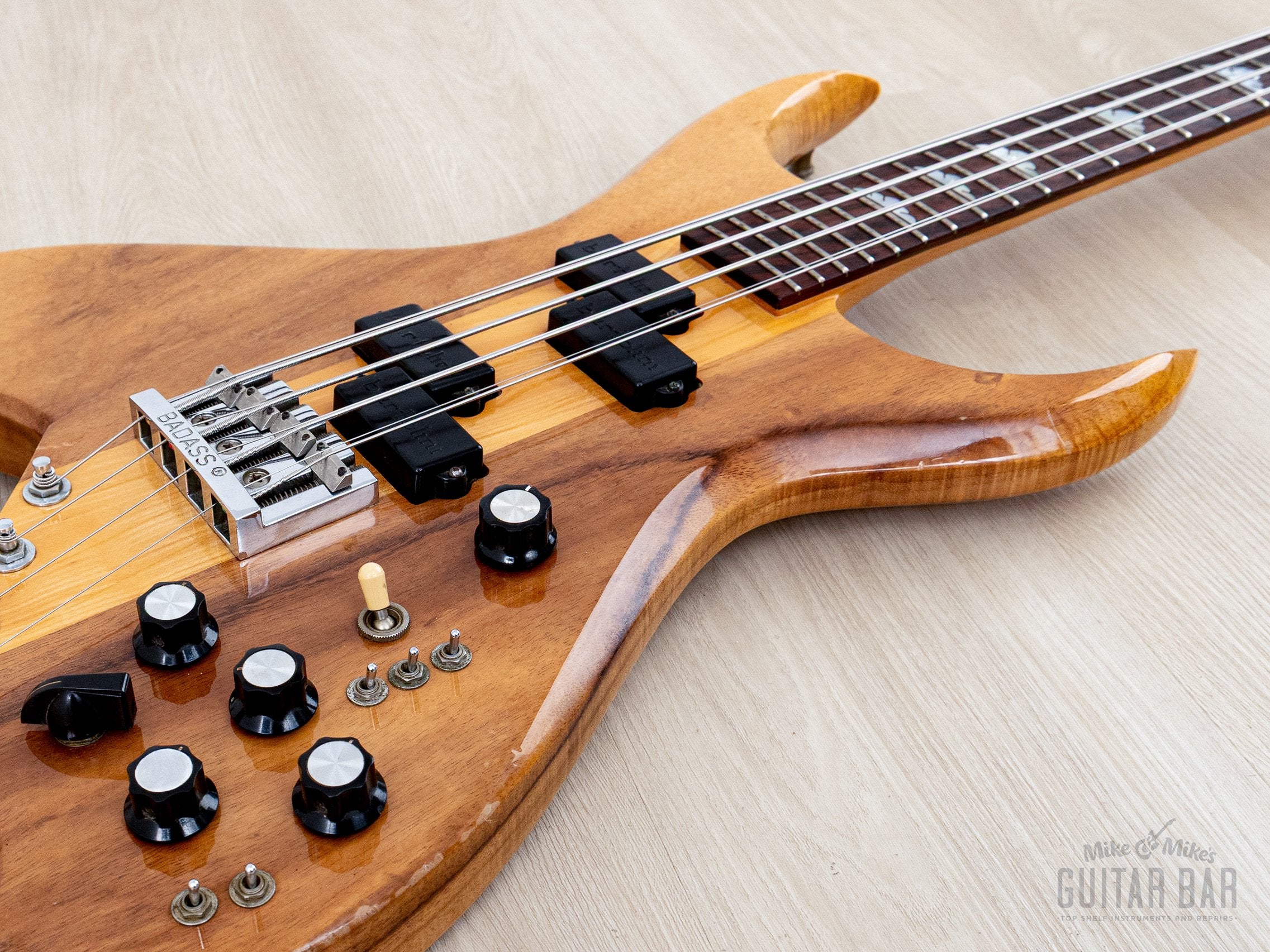 1978 BC Rich Bich 8-String Vintage Neck Through Bass Natural Koa w/ Ca