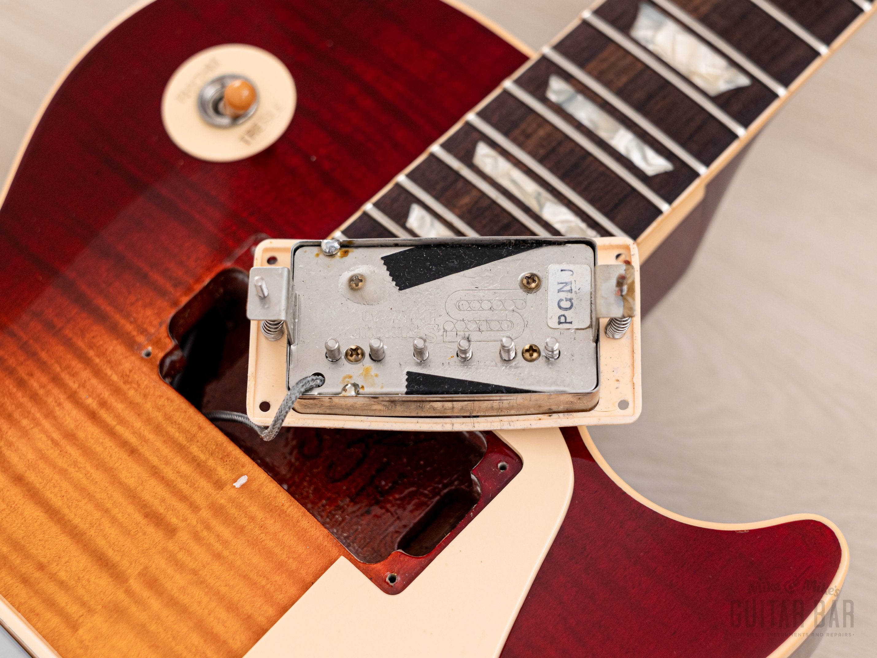 1989 GIbson Les Paul Standard Flame Top Heritage Cherry Sunburst w/ Pearly Gates PAFs, Case