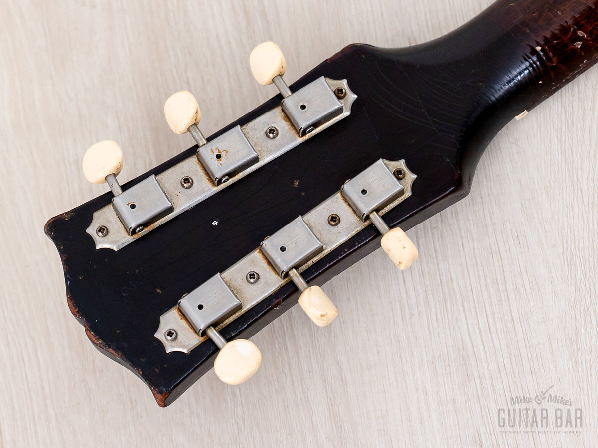 1967 Gibson B-25 headstock back, Kluson Deluxe double-line tuners