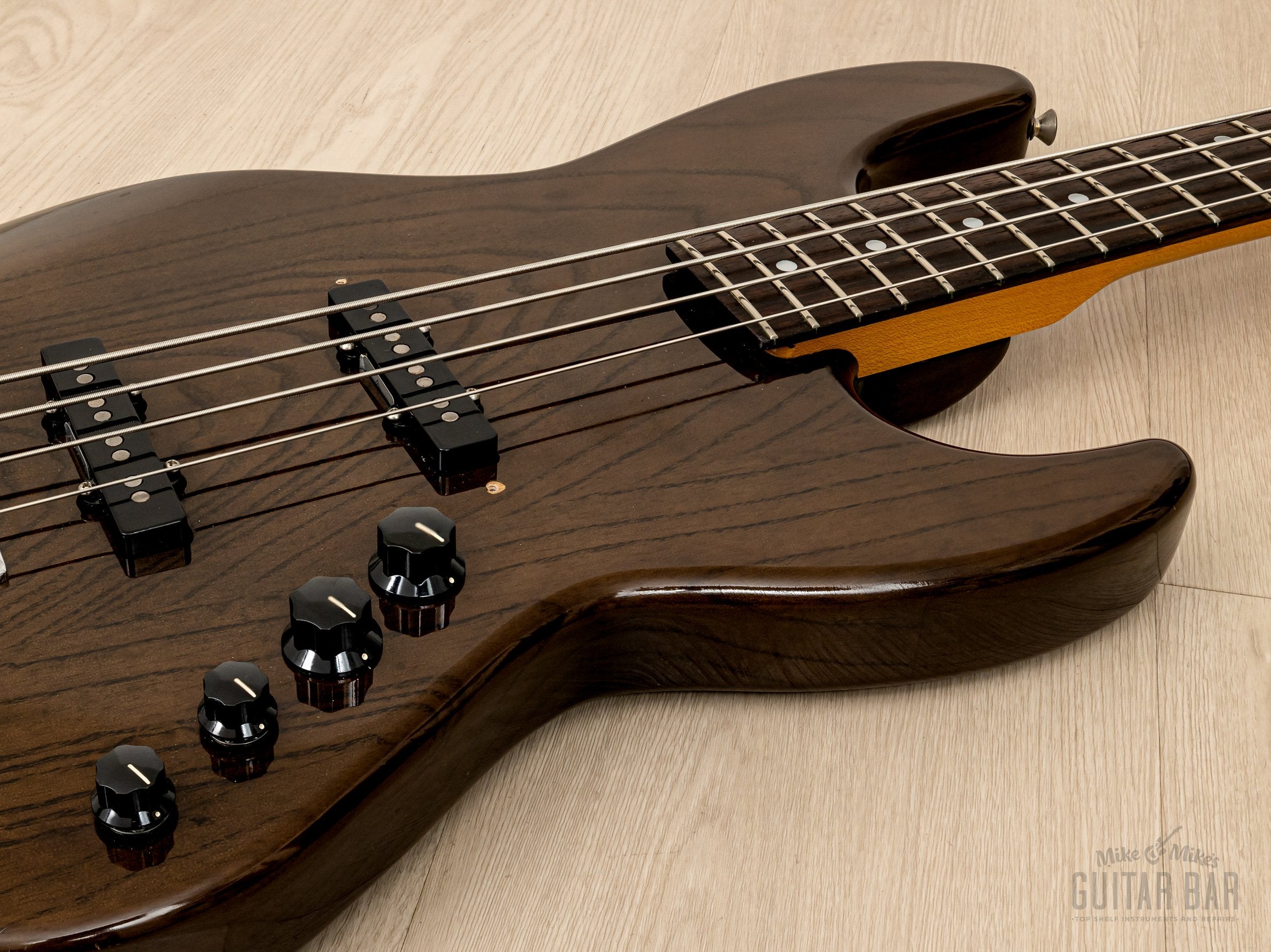 1990 Fender Pro Feel Jazz Bass JBR-800 Walnut w/ Pure Vintage '66 Pickups, Japan MIJ Fujigen