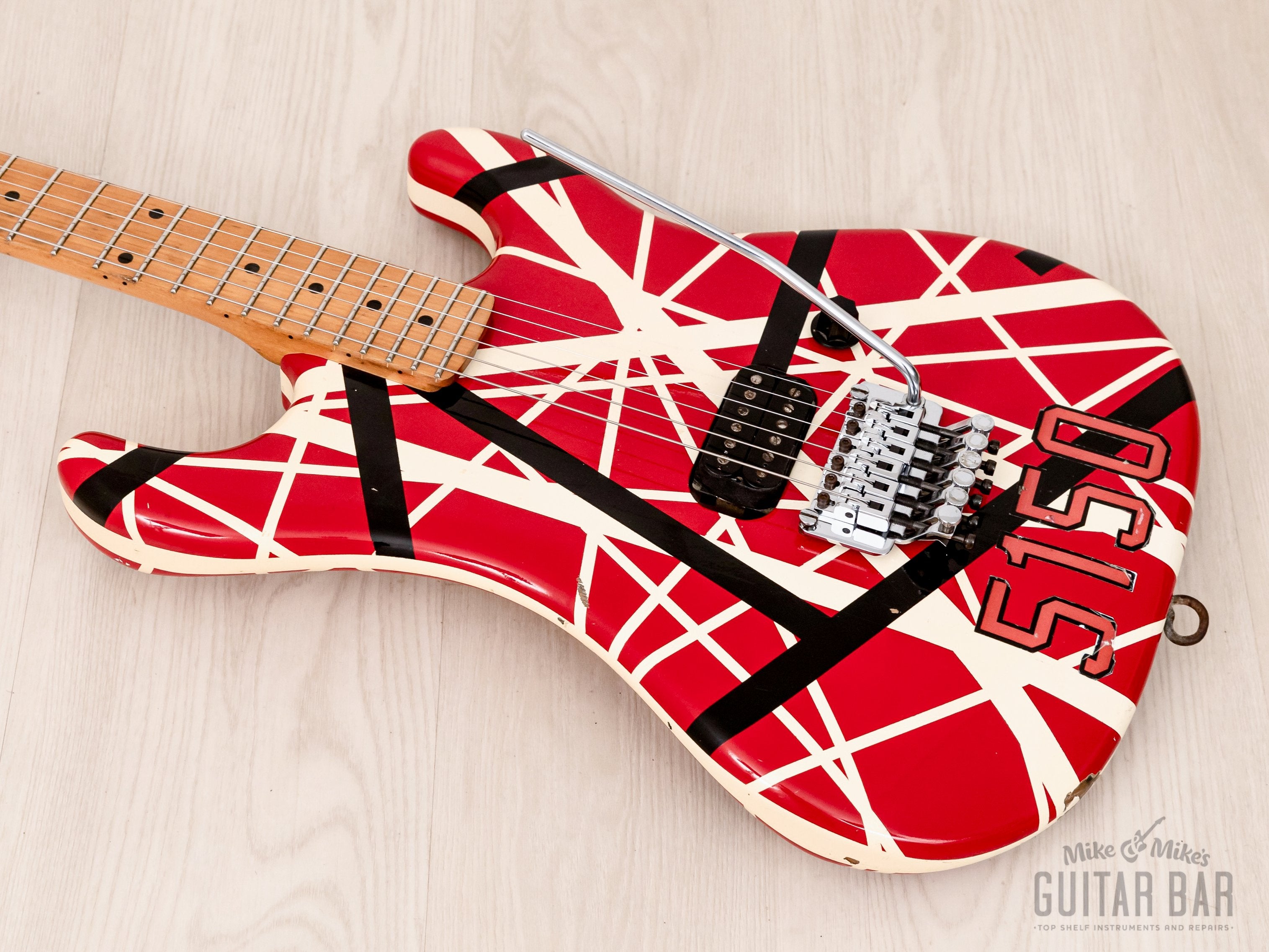 1990s ESP EVH Frankenstrat 5150 VH-250 Striped w/ Floyd Rose, Japan