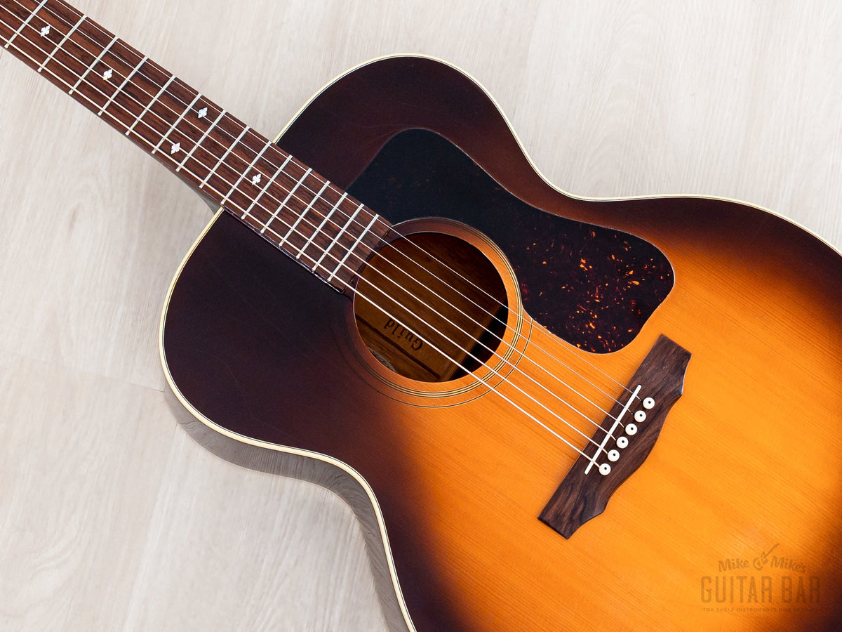 Guild F-42 body and lower neck, angled view